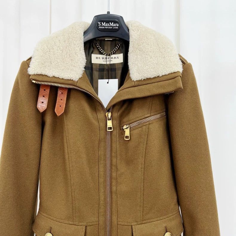 Burberry Burberry Burberry Shearling Collar Zip Jacket UK6-2507 Size S / US 4 / IT 40 - 3 Thumbnail