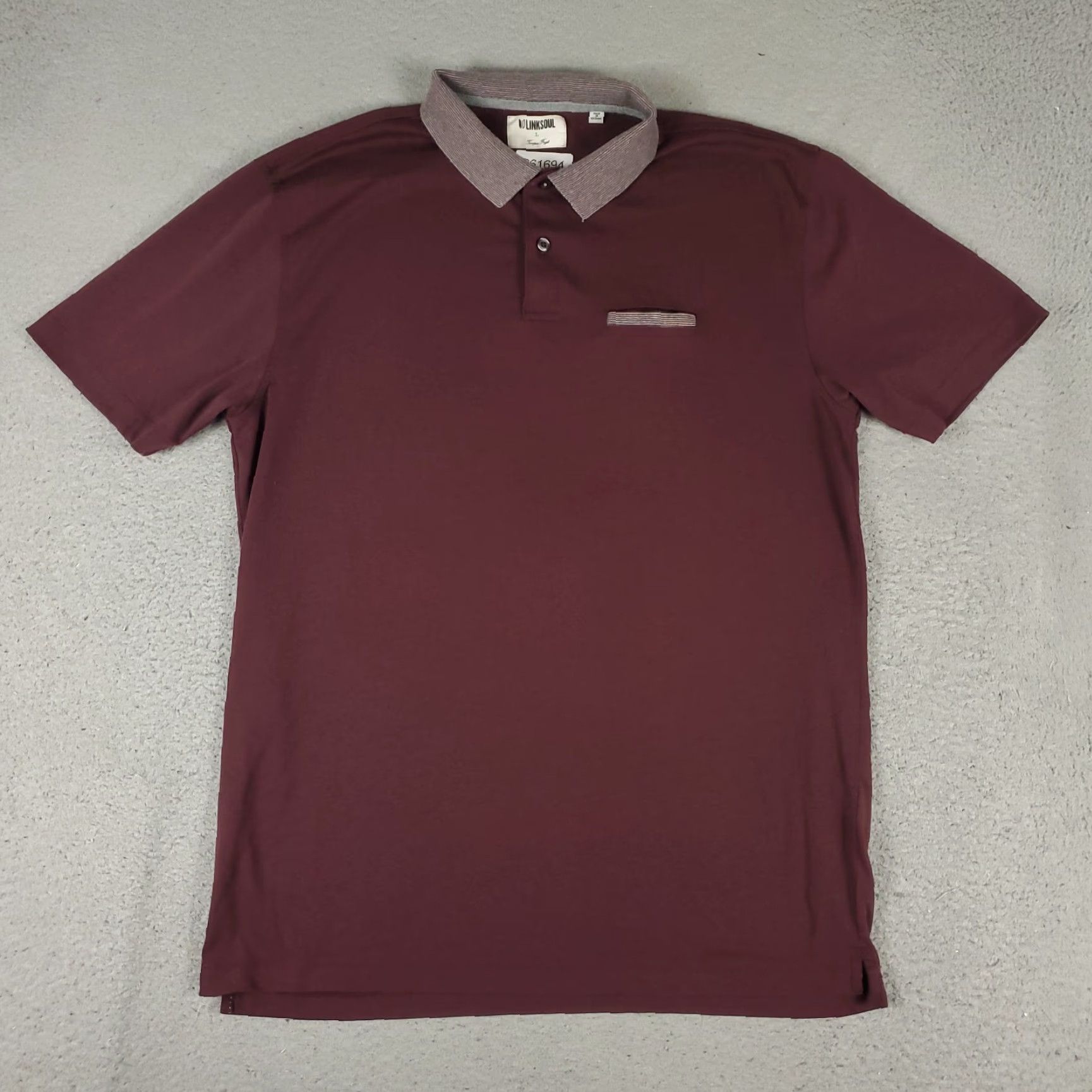 Vintage VINTAGE Linksoul Polo Shirt Mens Size XL Burgundy Casual Golf Short Sleeve Adult Size US XL / EU 56 / 4 - 2 Thumbnail