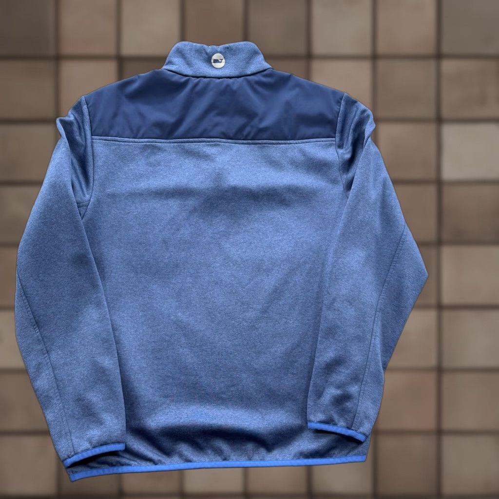 Vineyard Vines Vineyard Vines Sweatshirt Mens M Blue 1/4 Zip Mock Neck Fleece Pullover Size US M / EU 48-50 / 2 - 1 Thumbnail