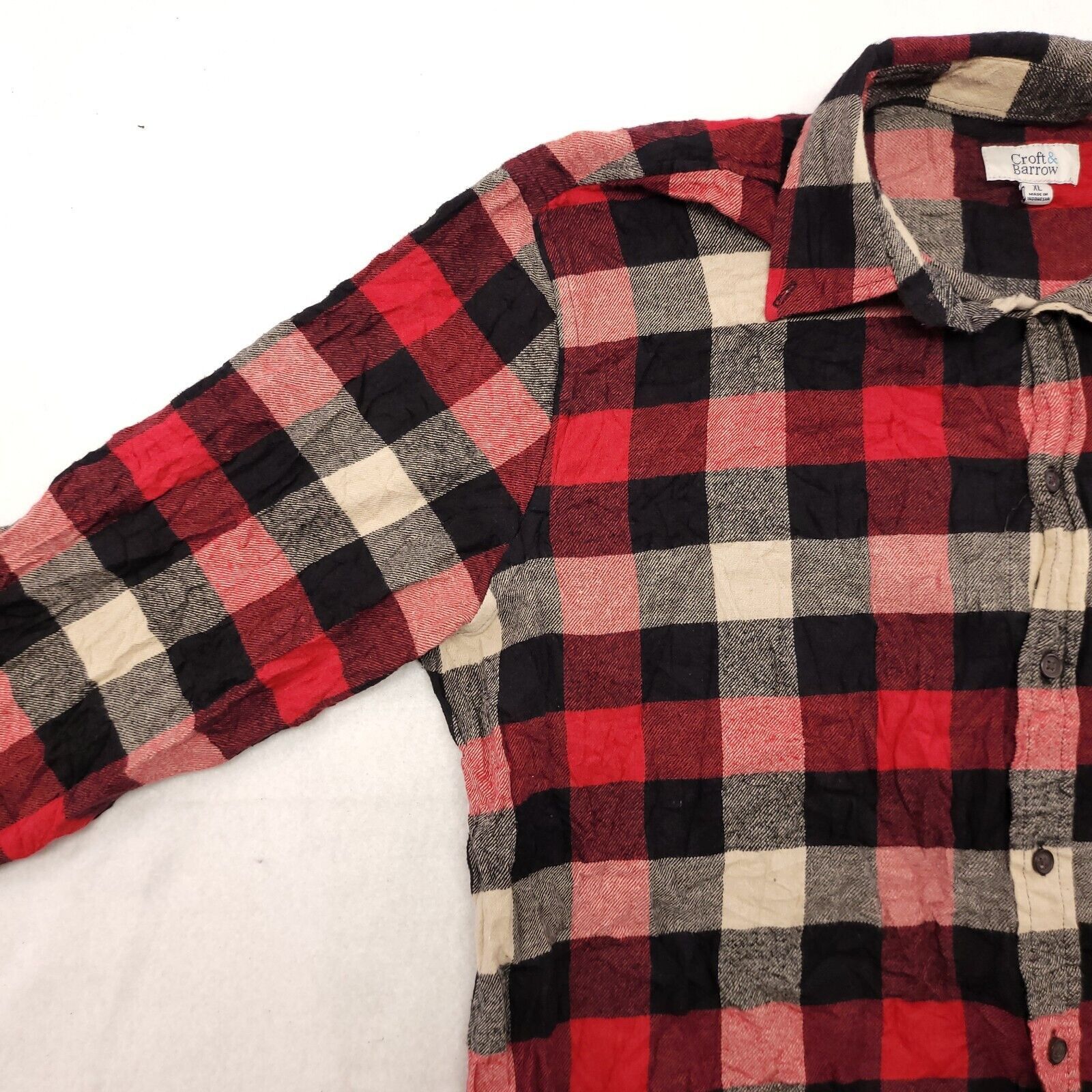 Croft & Barrow Croft & Barrow Tartan Flannel Shirt Mens Size XL Red Black Size US XL / EU 56 / 4 - 3 Thumbnail