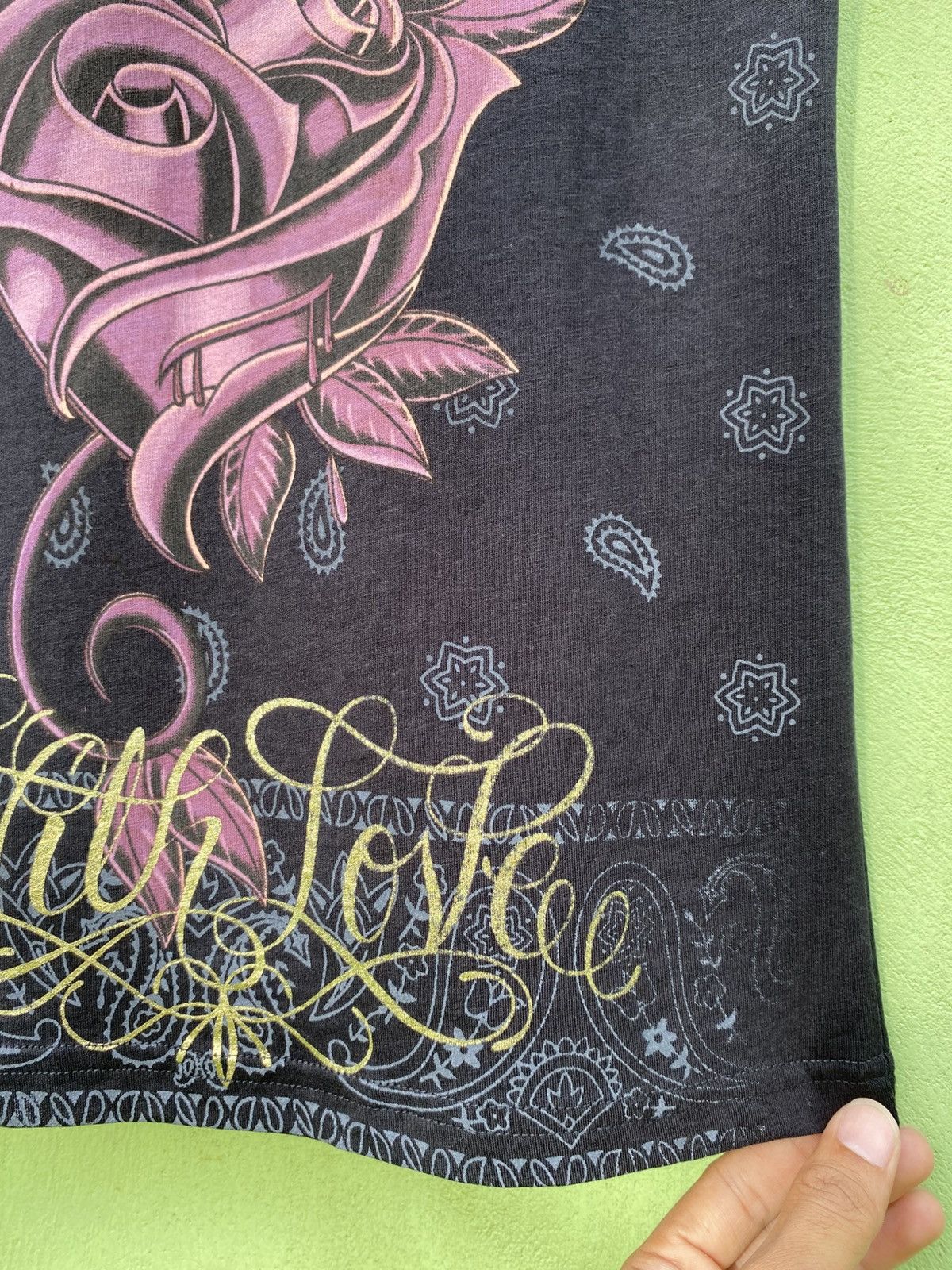 Christian Audigier Christian Audigier Tattoo Rose Scissor Design Front & Back Size L / US 10 / IT 46 - 13 Thumbnail