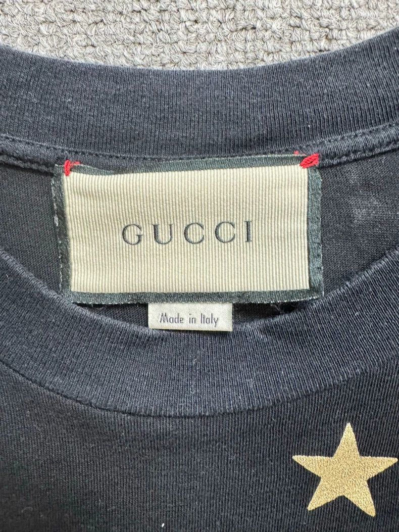 Gucci Gucci Black old belt star and moon short-sleeved T-shirt Size US XXS / EU 40 - 4 Thumbnail