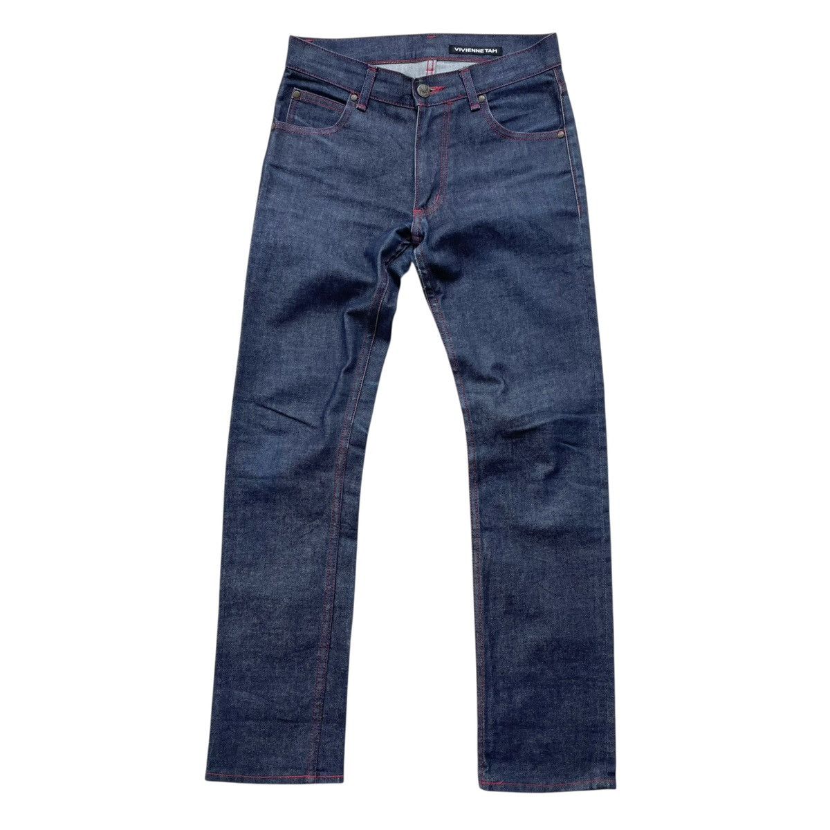 Vivienne Tam Vivienne Tam New York Designer Raw Indigo Denim Jeans Size 29" - 2 Thumbnail