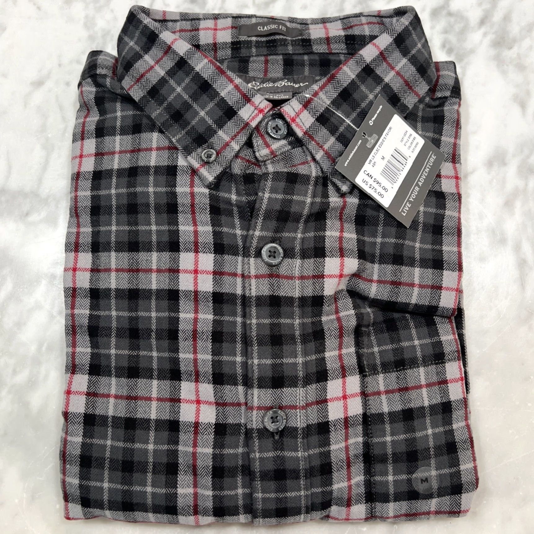 Eddie Bauer VINTAGE Eddie Bauer Button Down Shirt Men’s M Long Sleeve Flannel Ash Plaid NWT Size US M / EU 48-50 / 2 - 2 Thumbnail
