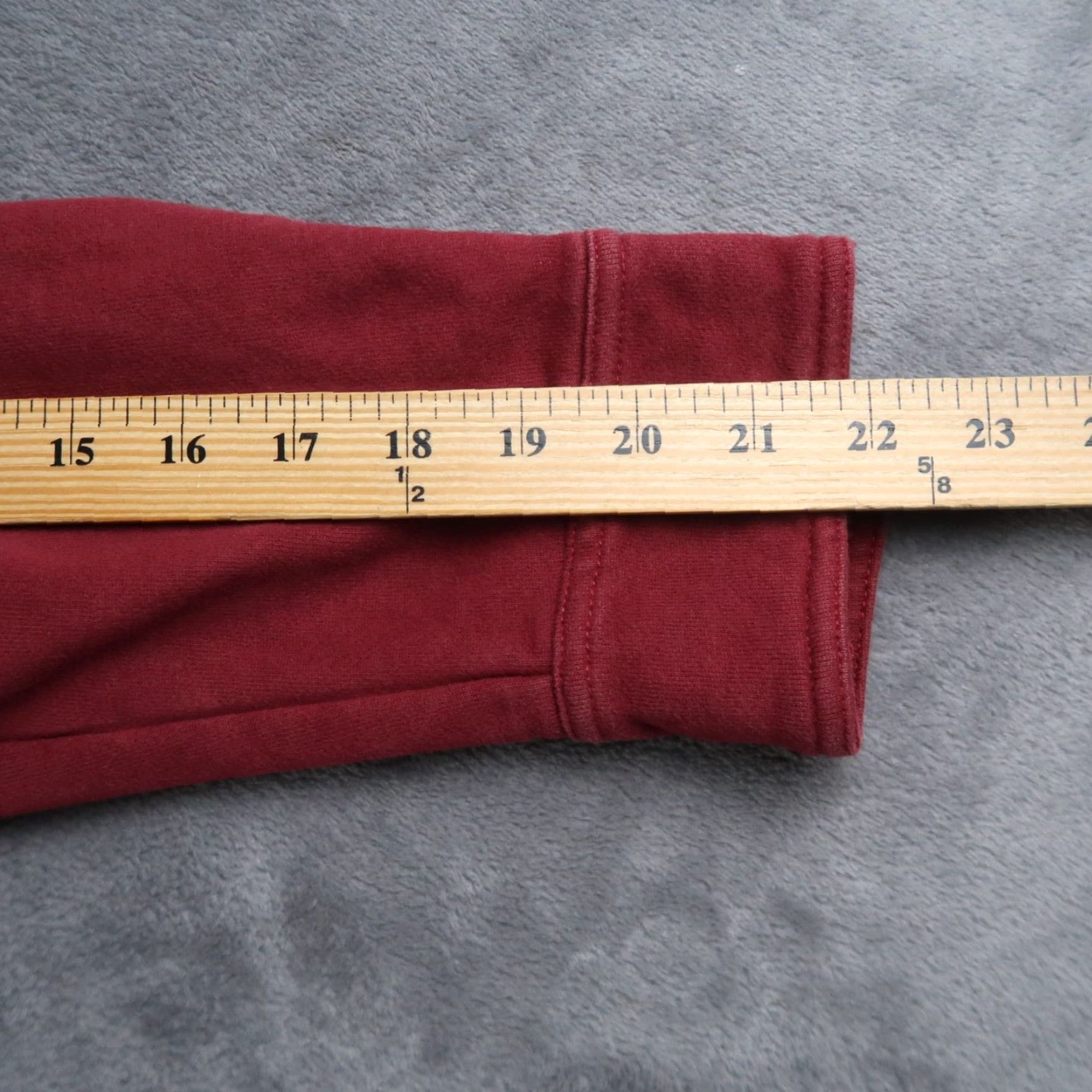 Good American VINTAGE Good American Shirt Jacket Womens 1/2 Burgundy Button Up Shacket Size XS / US 0-2 / IT 36-38 - 7 Thumbnail