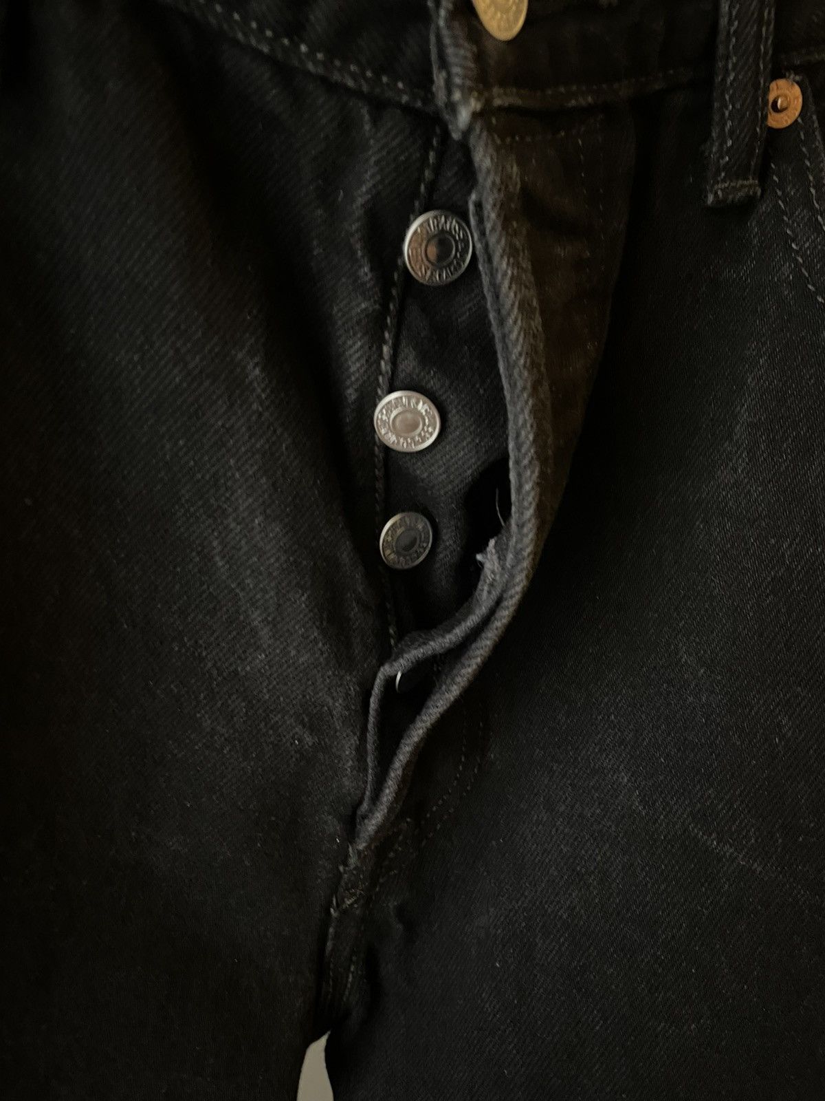 Levi's Black Washed Levis Denim Pants Size US 34 / EU 50 - 4 Thumbnail