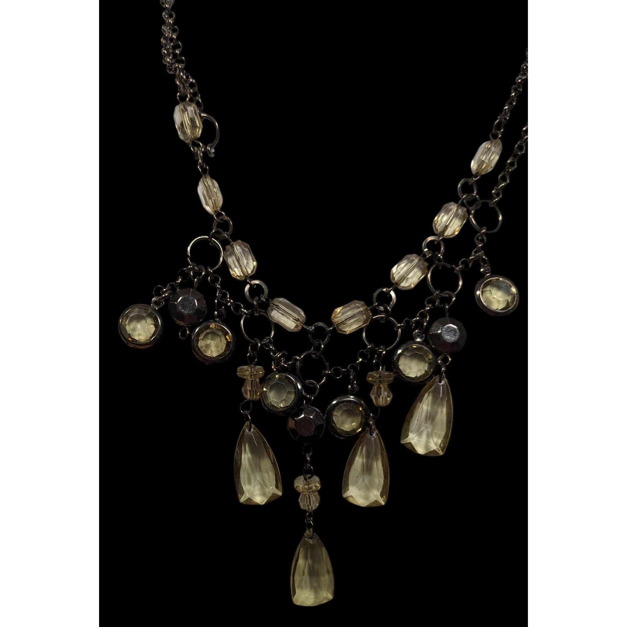 Other Vintage Fantasy Champagne Gemmed Chandelier Necklace Size ONE SIZE - 6 Thumbnail