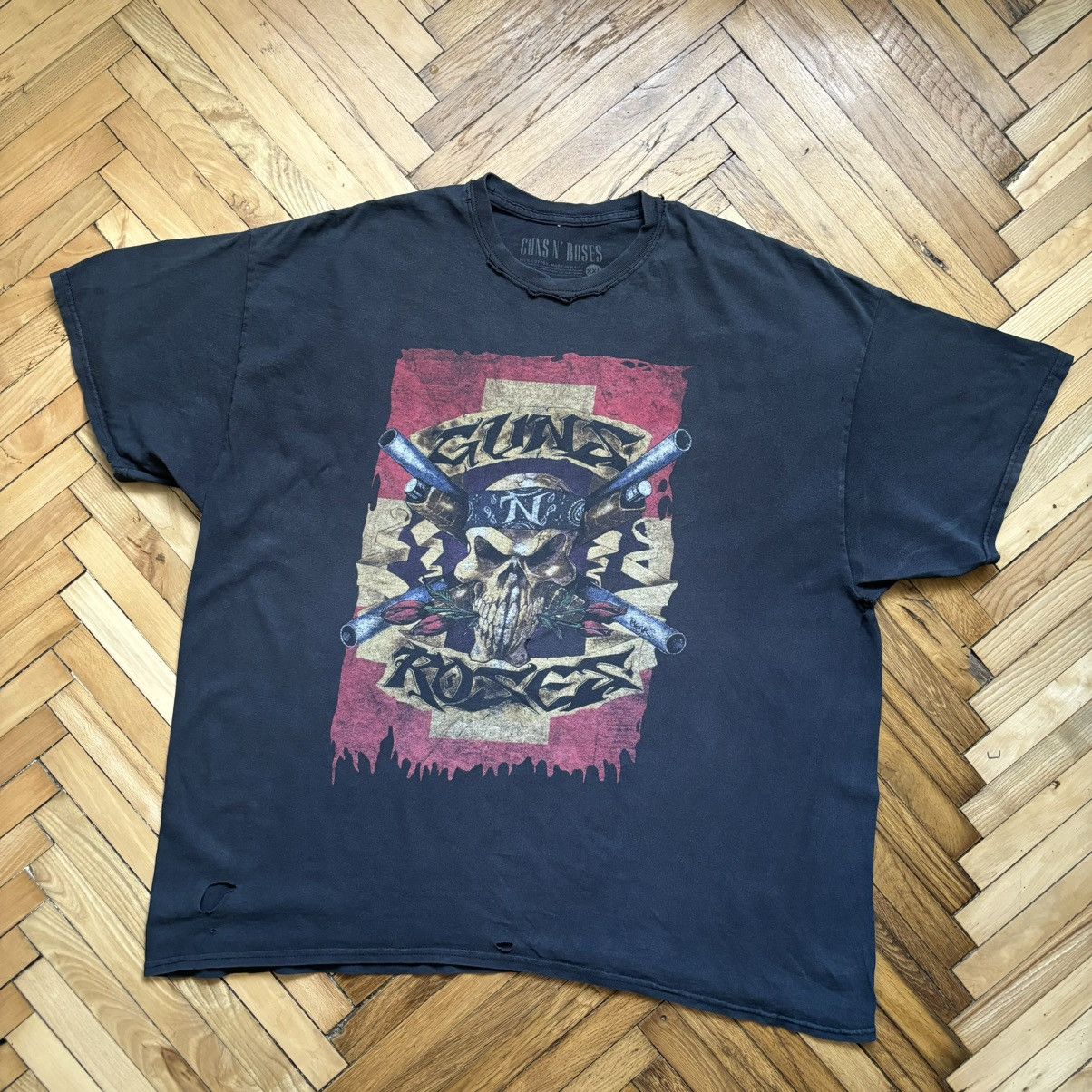 Guns N' Roses × Hysteric Glamour Faded and Distressed Guns N Roses Band T-Shirt Punk Skulls Size US XXL / EU 58 / 5 - 1 Thumbnail