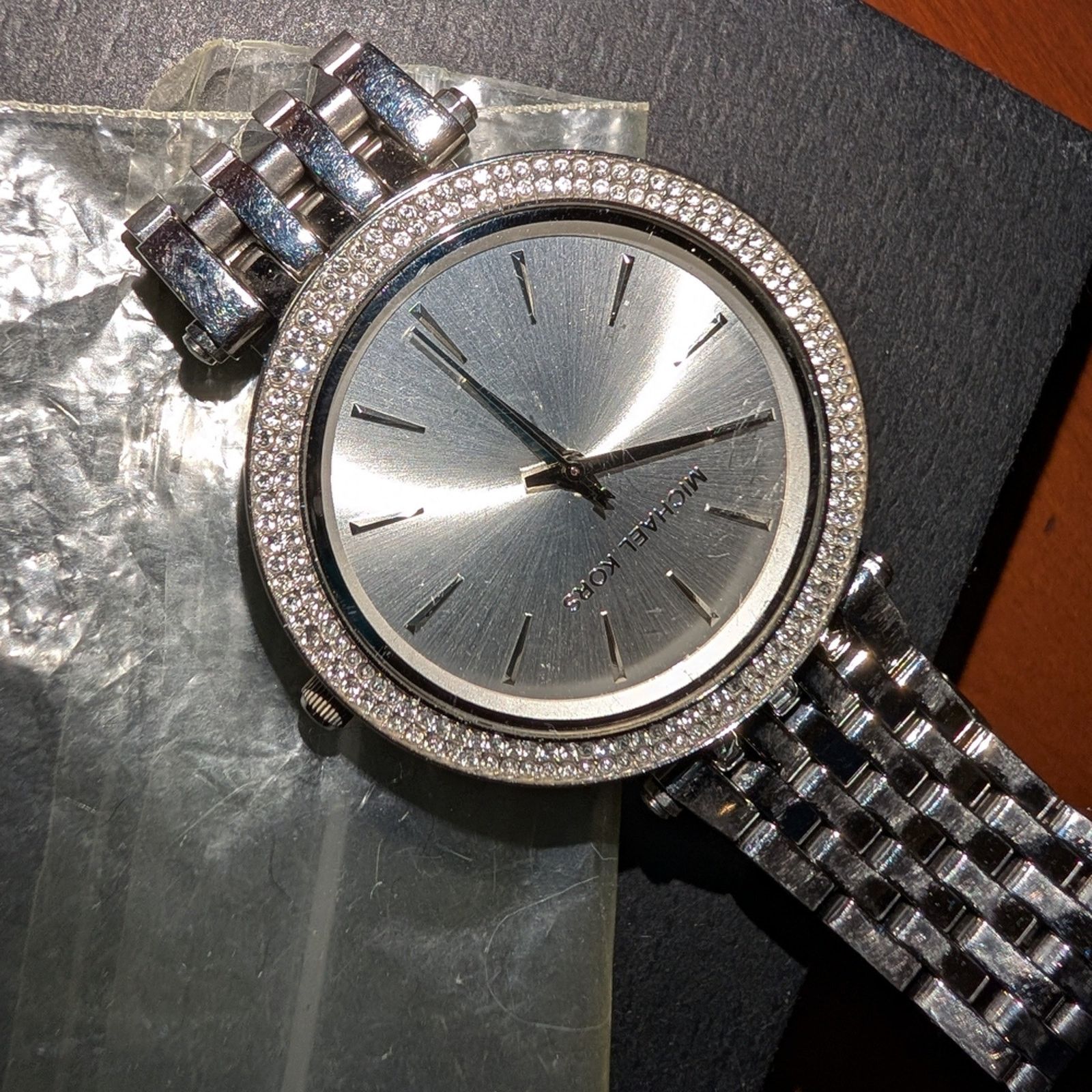 Michael Kors MICHAEL Michael Kors Silver Watch with Crystal Accents Size ONE SIZE - 2 Thumbnail