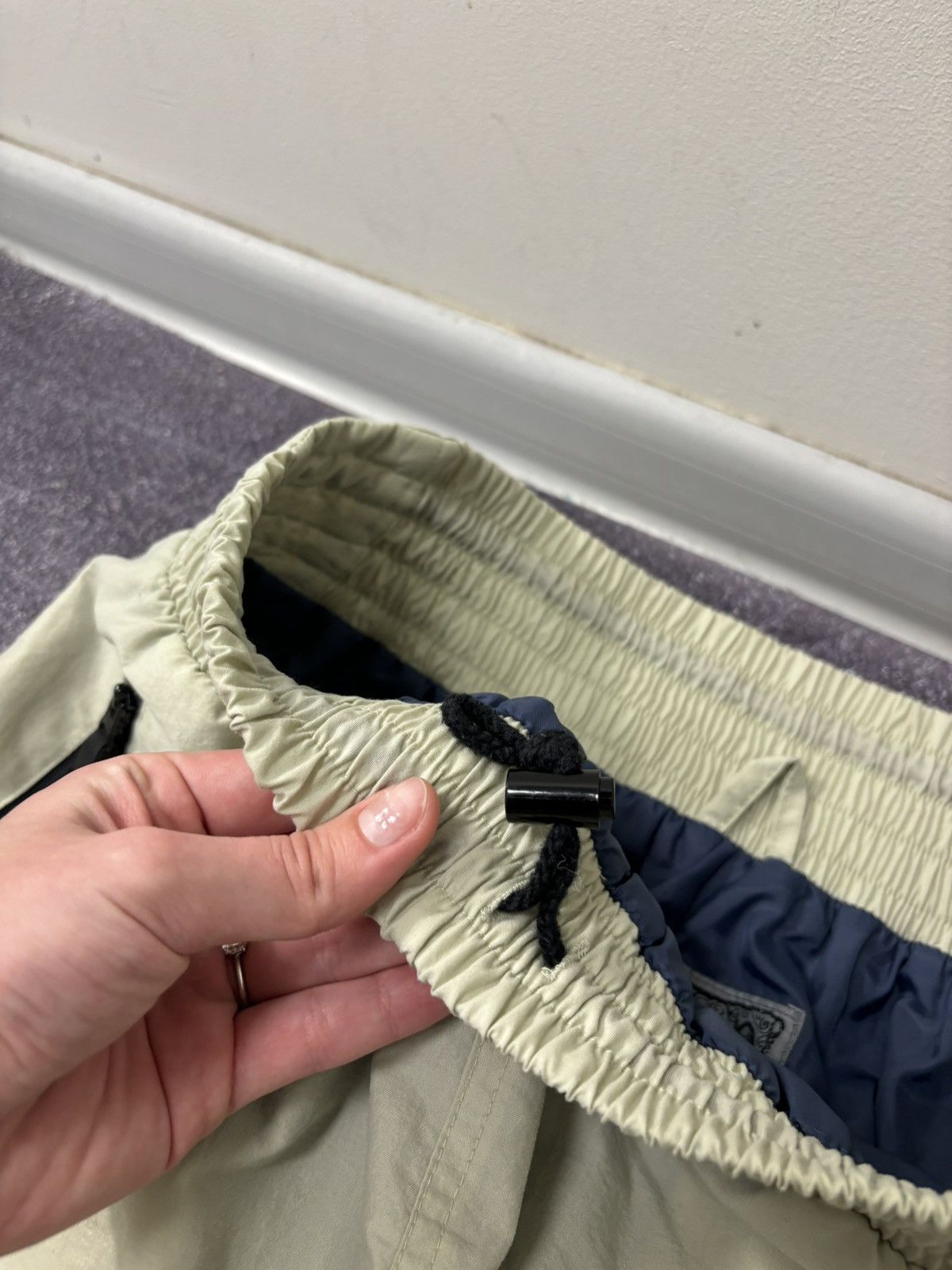 Japanese Brand Vintage Vision Y2K Beige Japanese Hype Baggy Nylon Pants Size US 34 / EU 50 - 12 Thumbnail