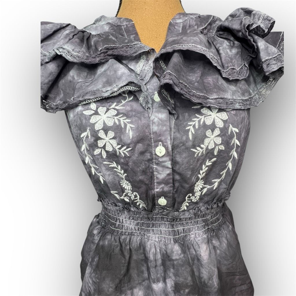 LoveShackFancy LoveShackFancy x Target, Charcoal Unique Tie Dyed Penelope D Size XS / US 0-2 / IT 36-38 - 5 Thumbnail