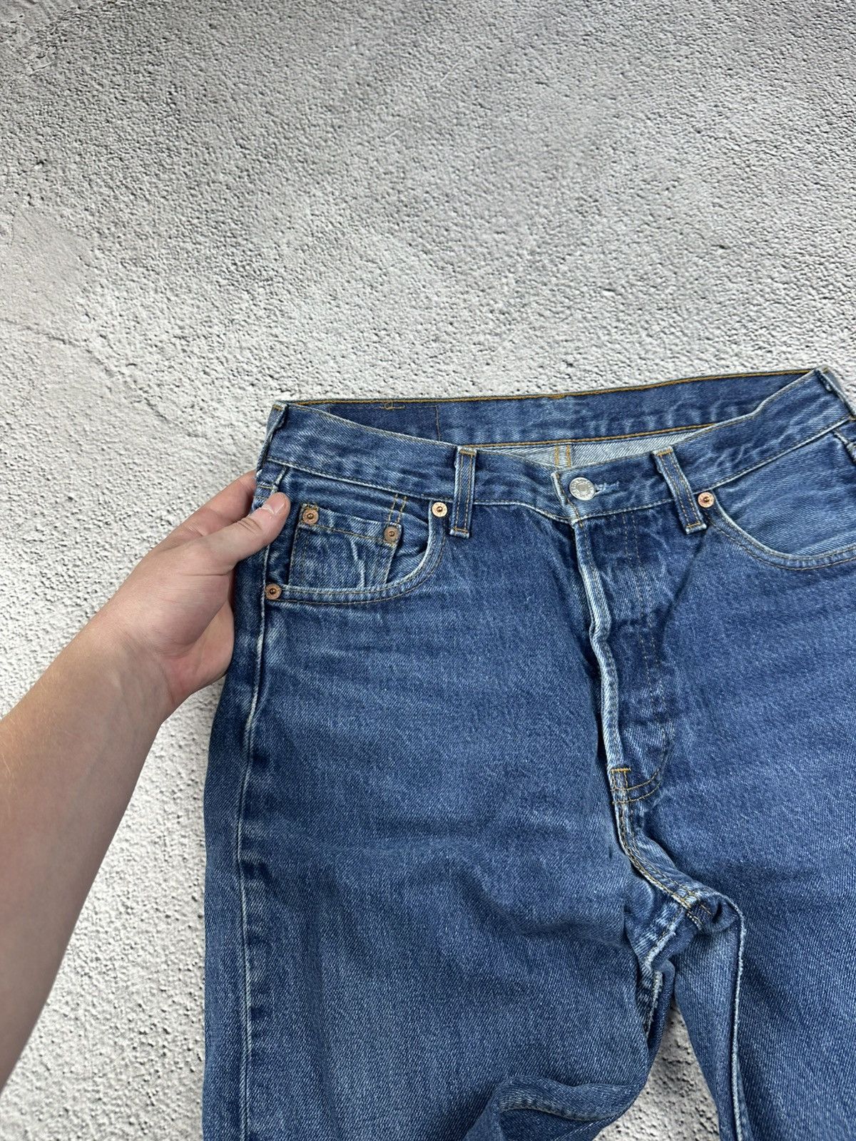 Levi's Vintage Levis 501 Washed Denim Blue Jeans Faded Y2K Size 28" / US 6 / IT 42 - 7 Thumbnail