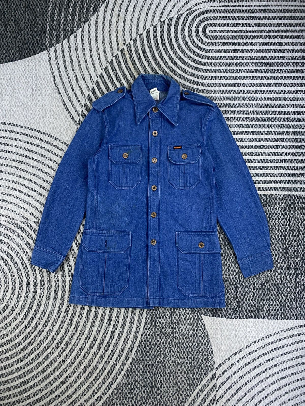 Japanese Brand Vtg Cosmo Master Harbor Denim Fullbutton Worker Jacket Size US M / EU 48-50 / 2 - 1 Thumbnail