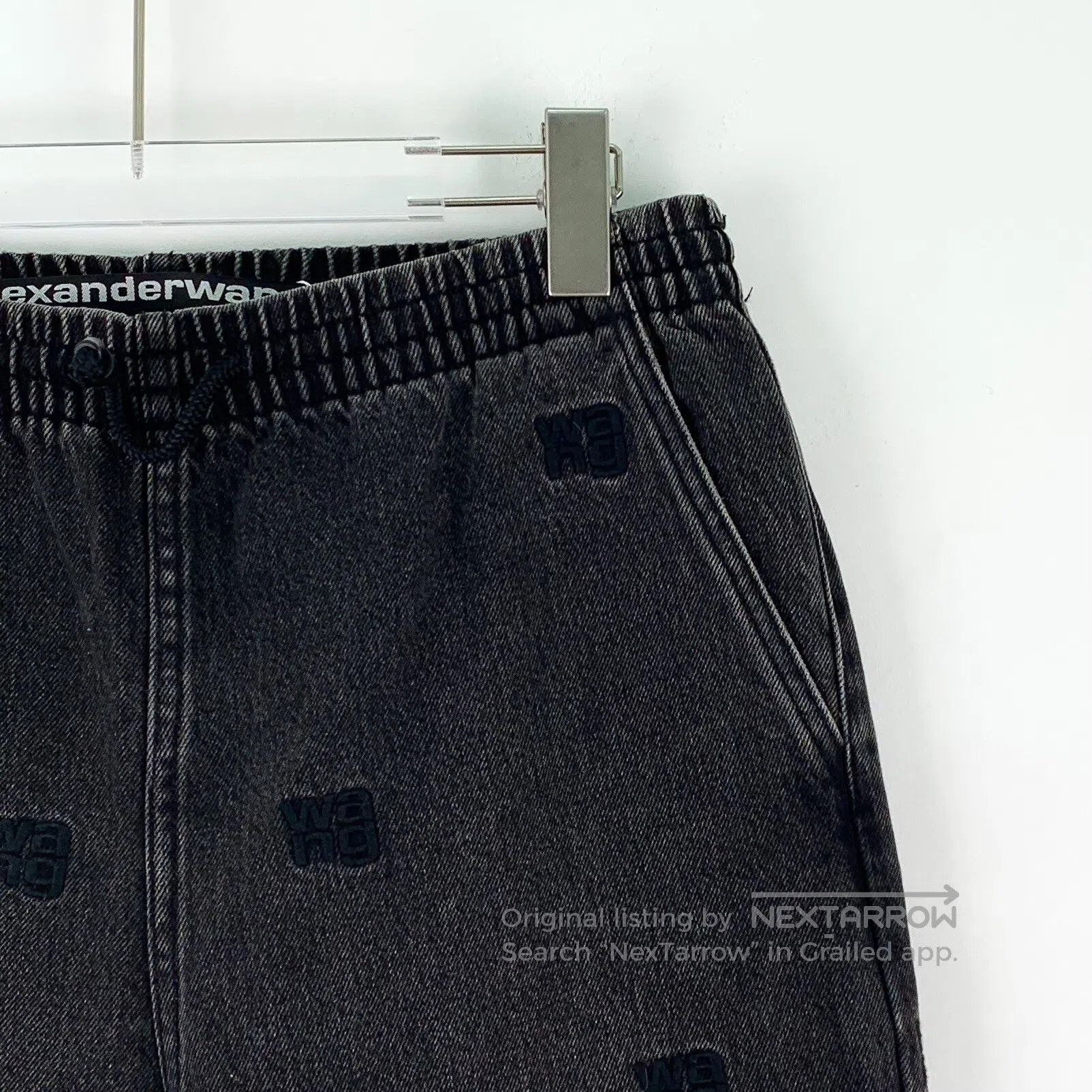 Alexander Wang Alexander Wang size S Black Gray Logo Letter Embroidered C Size US 27 - 3 Thumbnail