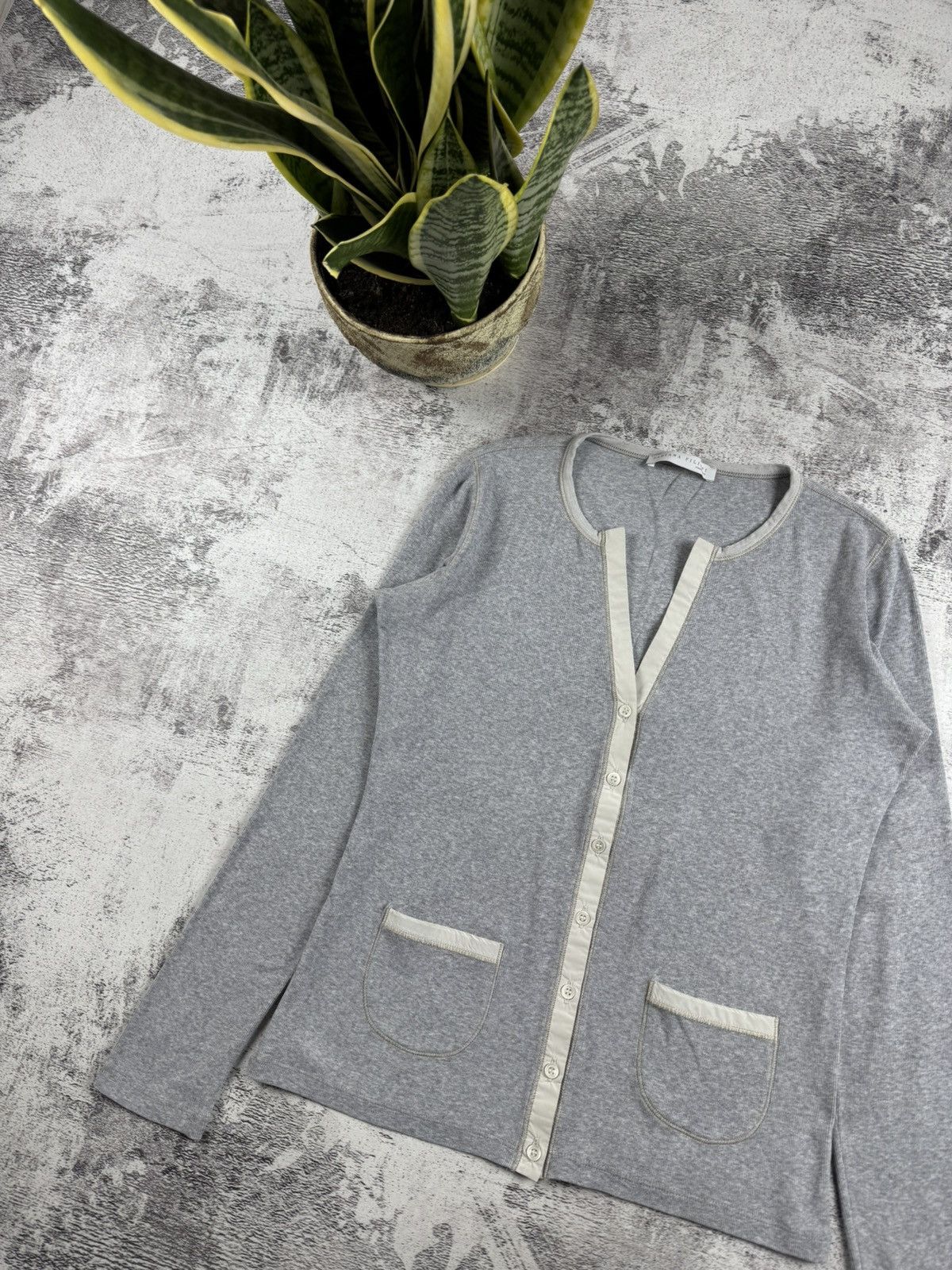 Fabiana Filippi Fabiana Filippi Cotton Blouse Knited Sweater Button Cardigan Size M / US 6-8 / IT 42-44 - 4 Thumbnail