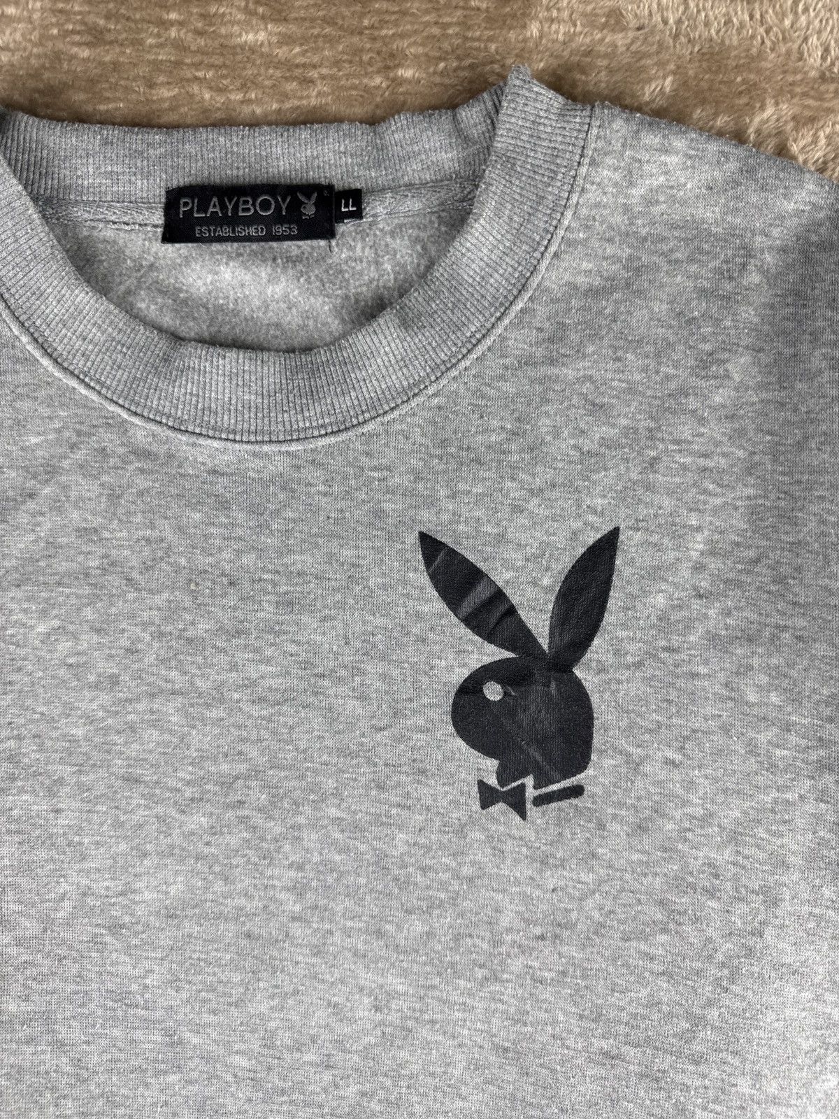 Playboy Vtg Playboy Bunny Crew Sweatshirt Double Sided Sleeve Rare Size US L / EU 52-54 / 3 - 4 Thumbnail
