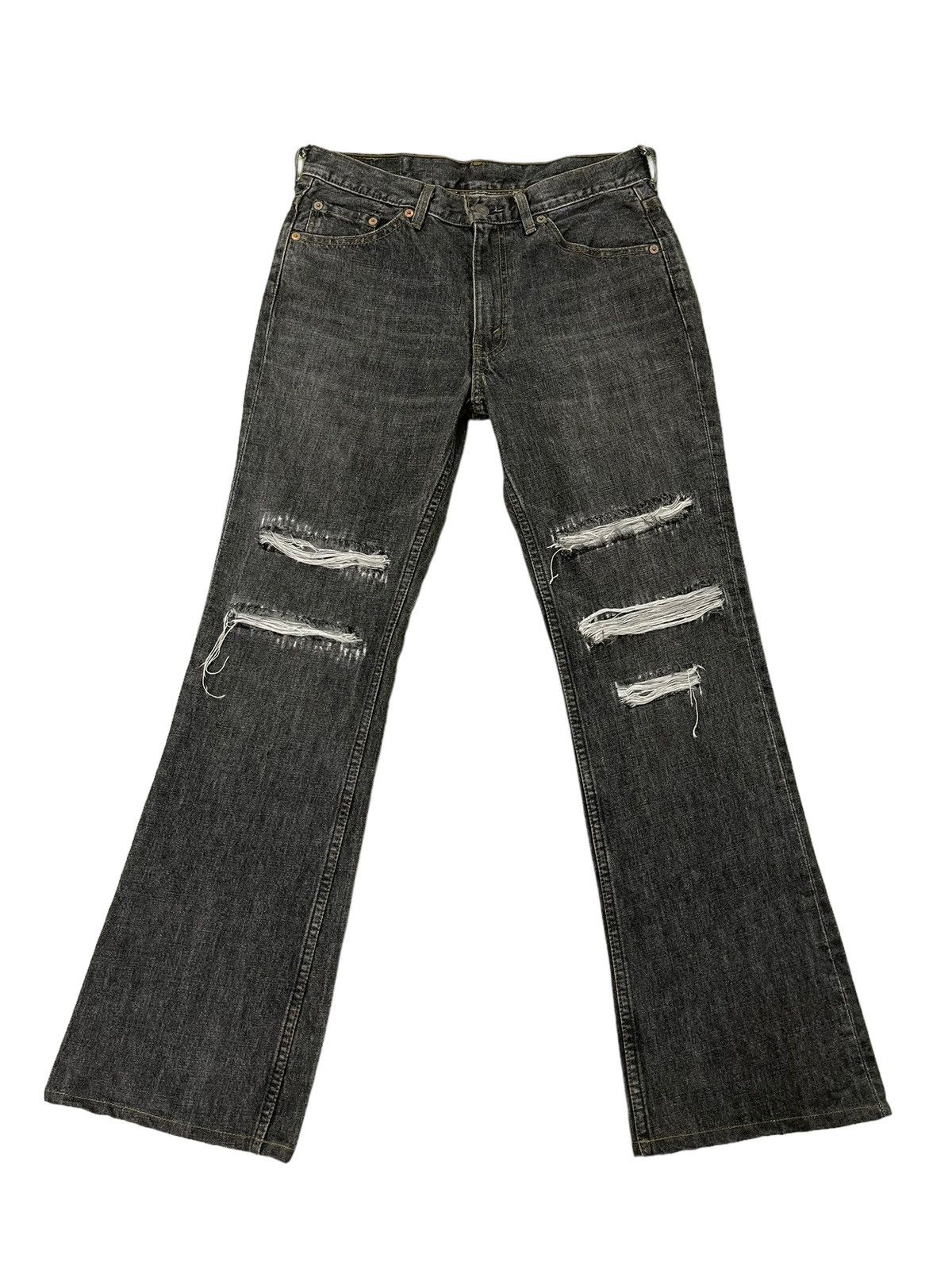 Japanese Brand Flare Jeans 2002 Levi’s Japan 517 Distress Boot Cut 7🟦2 Size US 31 - 2 Thumbnail