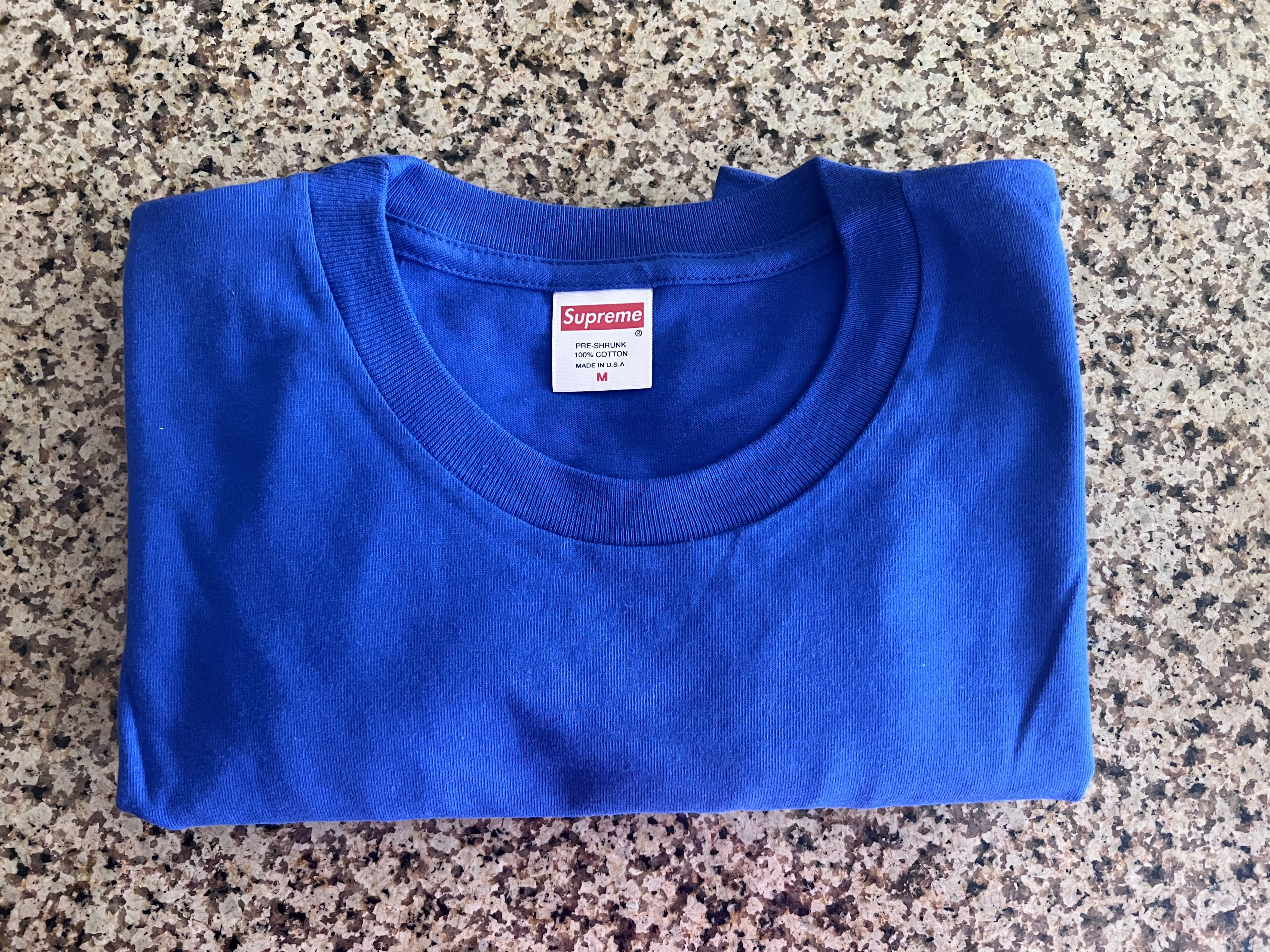 Supreme Supreme Men's Blue and Navy T-shirt Size Medium Size US M / EU 48-50 / 2 - 2 Thumbnail