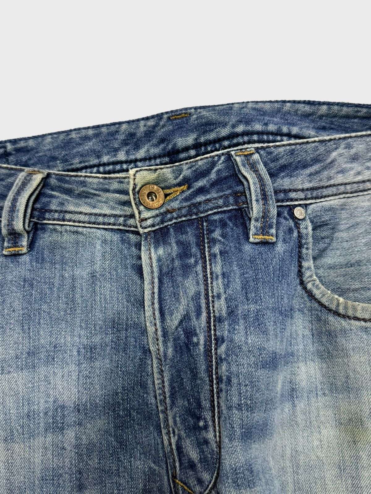 Japanese Brand × Vintage Vintage Distressed Diesel Industry Thrashed Jeans Size US 36 / EU 52 - 8 Thumbnail