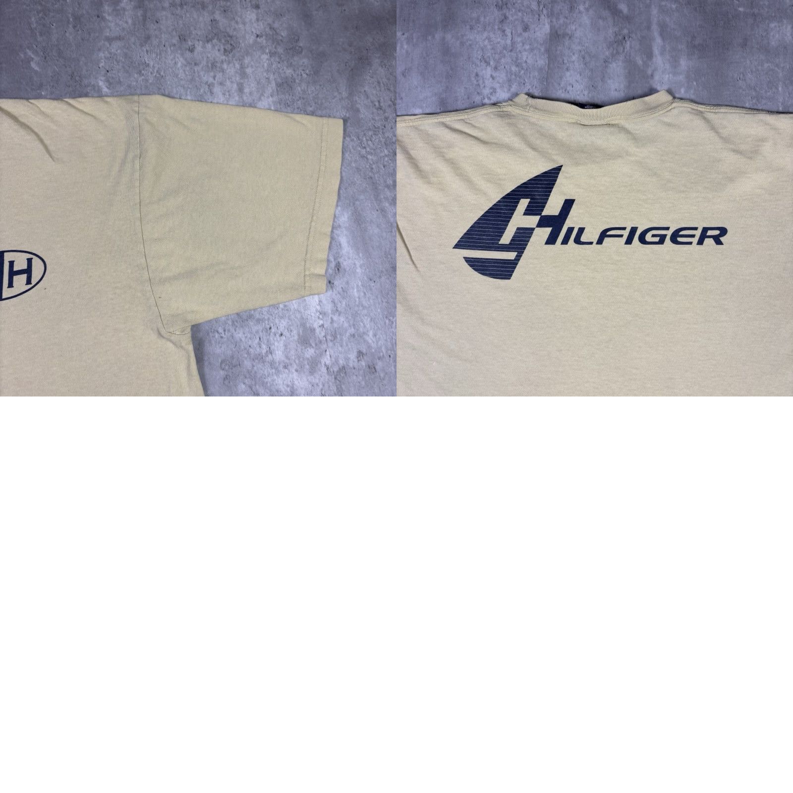 Tommy Hilfiger VINTAGE Tommy Hilfiger T Shirt Logo Graphic Double Sided XL Men Yellow 90s Shirt Logo Vintage Mens Size US XL / EU 56 / 4 - 9 Thumbnail