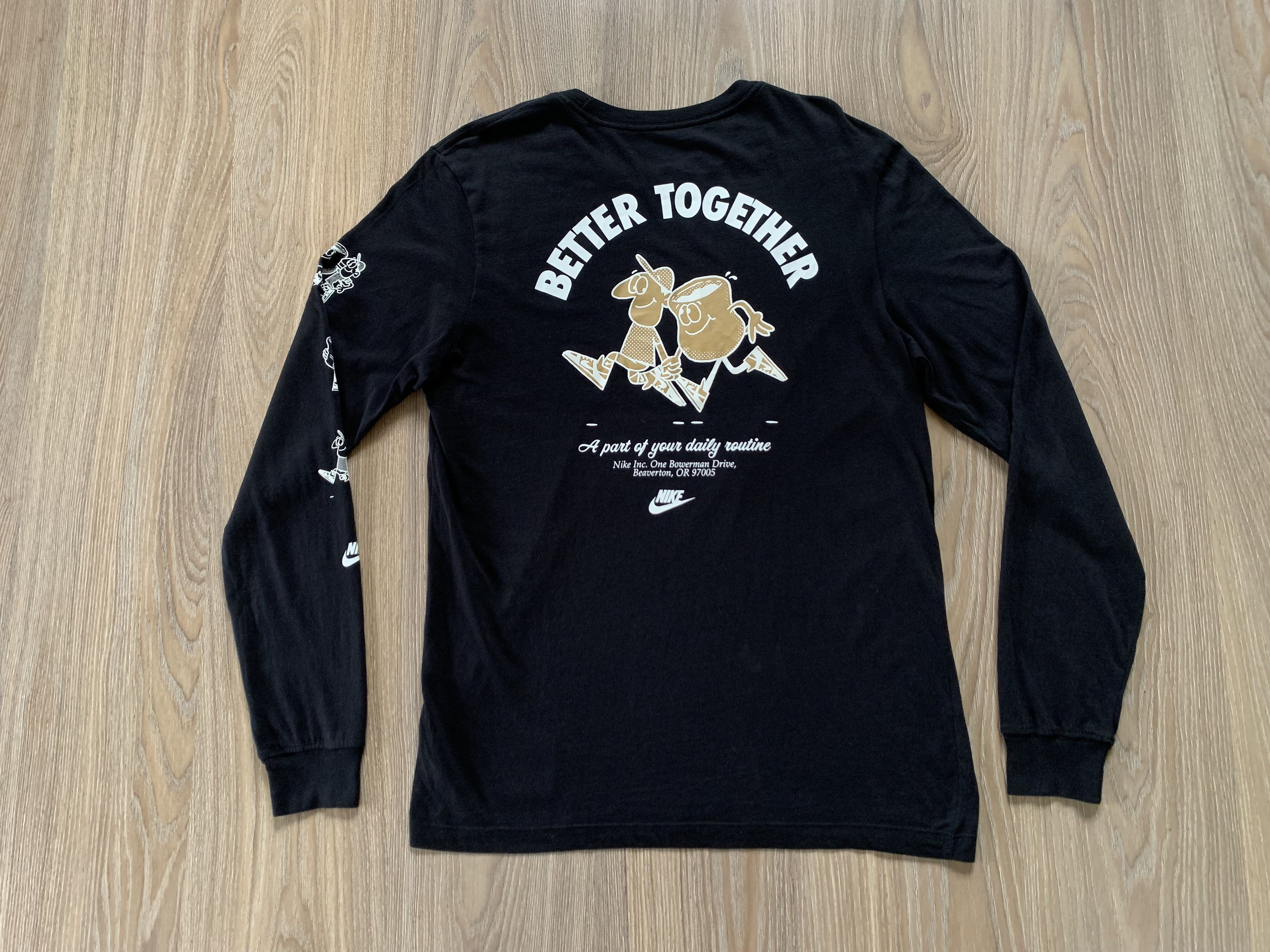 Nike × Vintage The Nike Tee Black Cotton Printed Long Sleeve 2022 Size US M / EU 48-50 / 2 - 3 Thumbnail