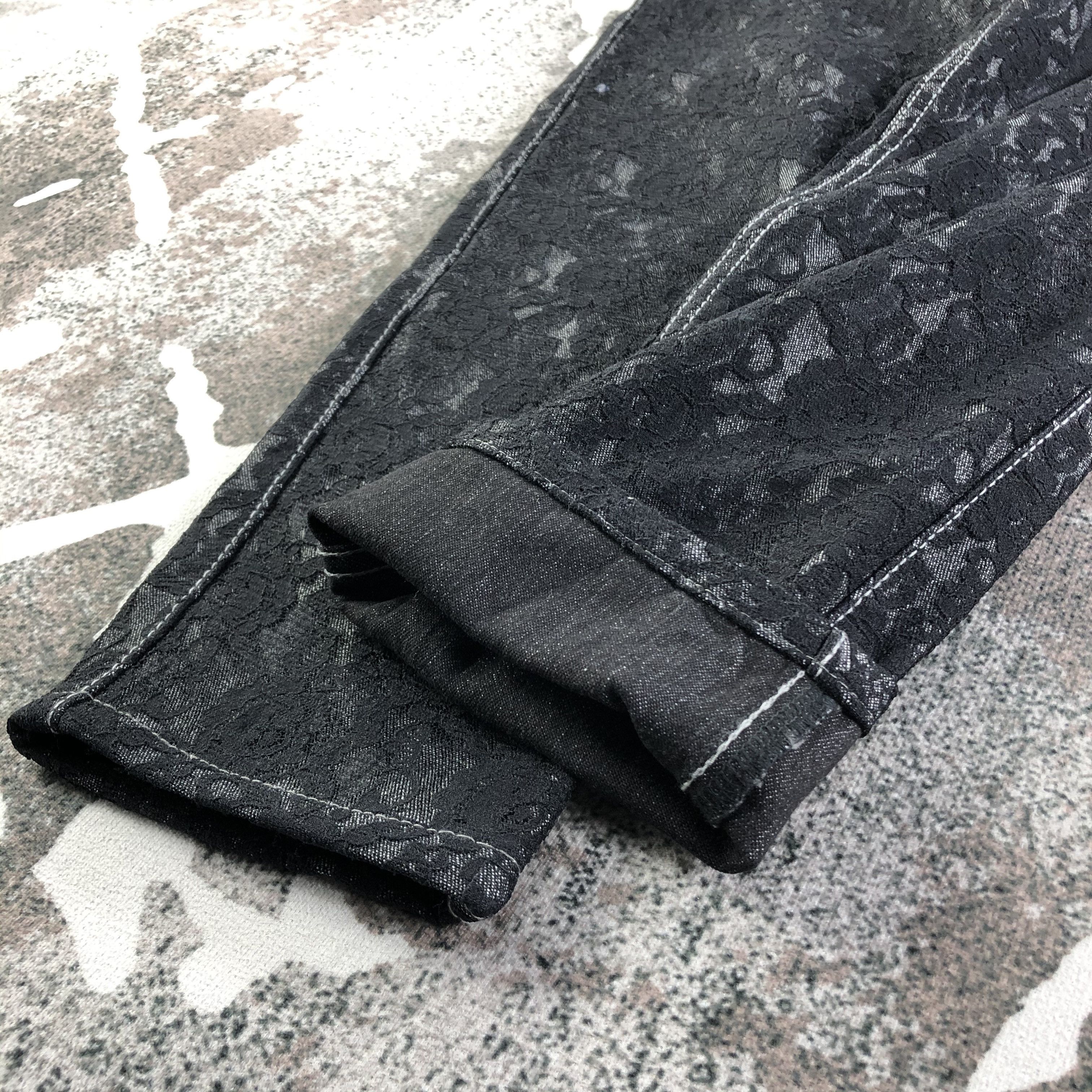 Japanese Brand Japanese Brand GK Jeans Black Flora Skinny Denim KJ1582 Size 29" - 6 Thumbnail