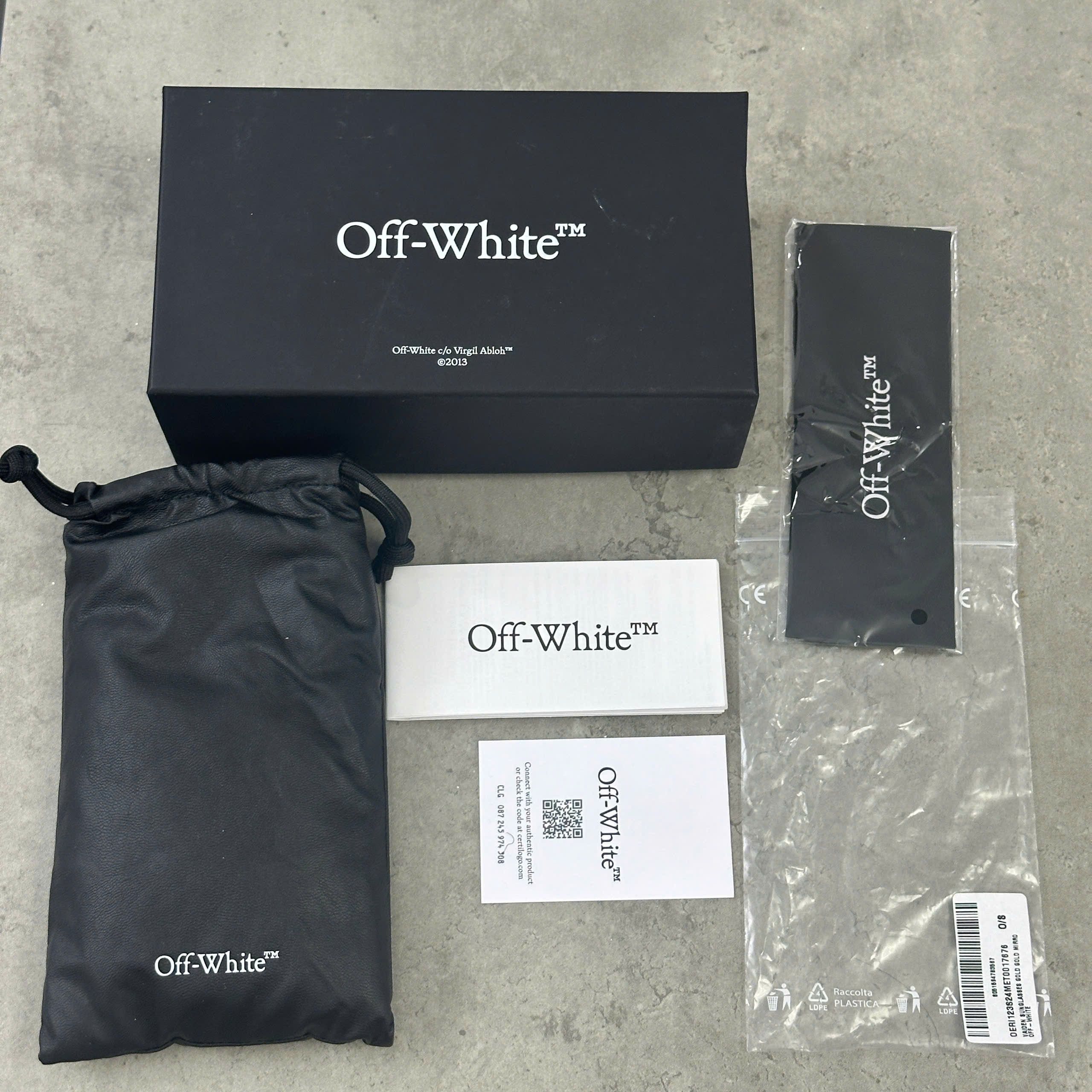 Off-White OFF WHITE Vaiden Oval Frame Sunglasses Size ONE SIZE - 6 Thumbnail