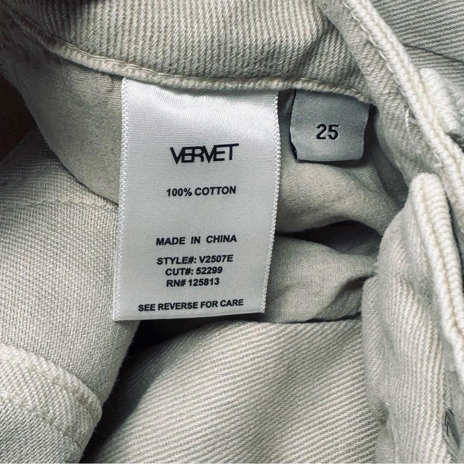 Velvet Vervet. Rocky Barrel Cream-Colored High-Waist Jeans Size 25. Size 25" / US 0 / IT 36 - 6 Thumbnail