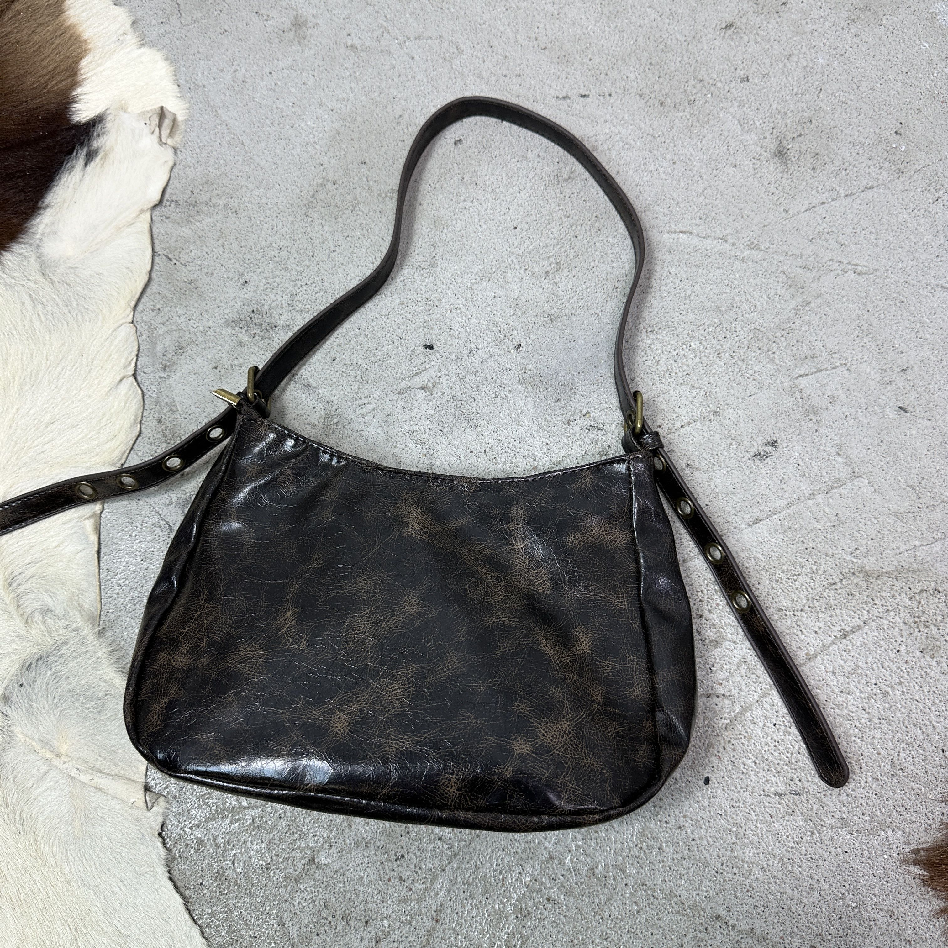 Vintage Vintage Avant Garde Grunge Washed Shoulder Bag Y2K Size ONE SIZE - 4 Thumbnail