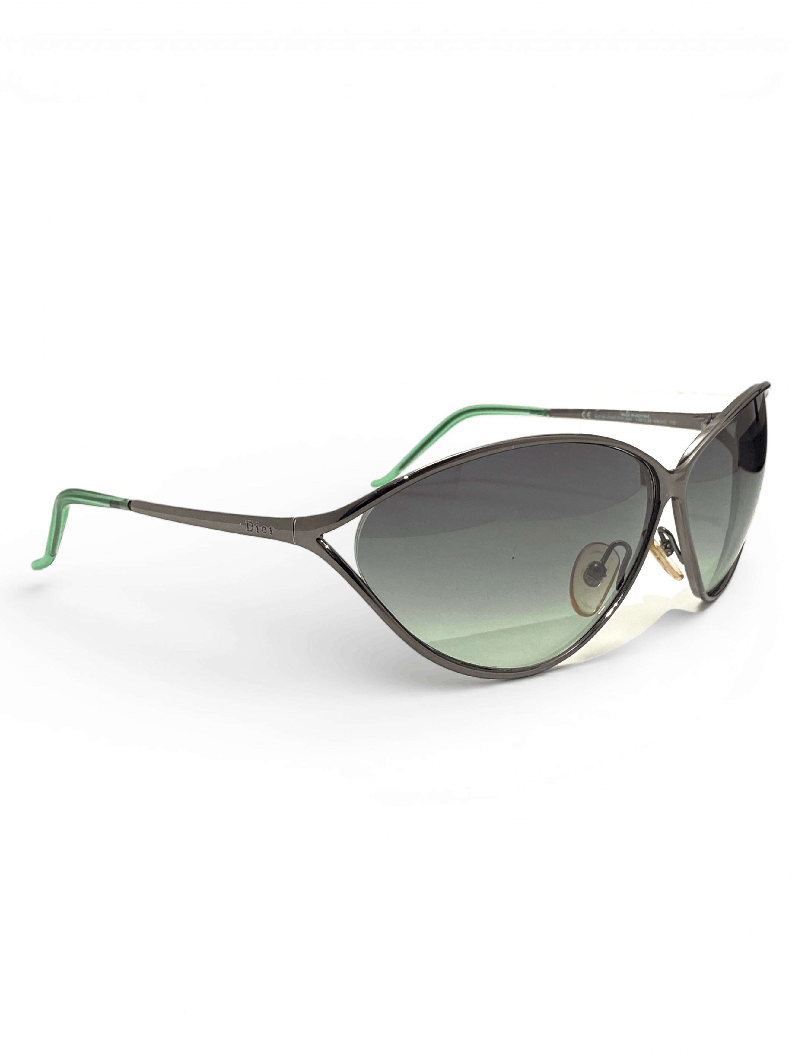 Dior Dior Logo Silver Rimless Cat Eye New American Sunglasses Y2K Size ONE SIZE - 5 Thumbnail