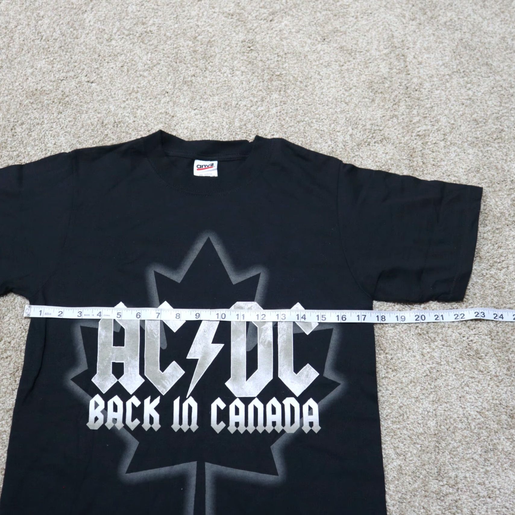 Anvil VINTAGE AC/DC Back In Canada 2009 Tour T-Shirt Concert Black Mens Size S Small Black Size US S / EU 44-46 / 1 - 4 Thumbnail