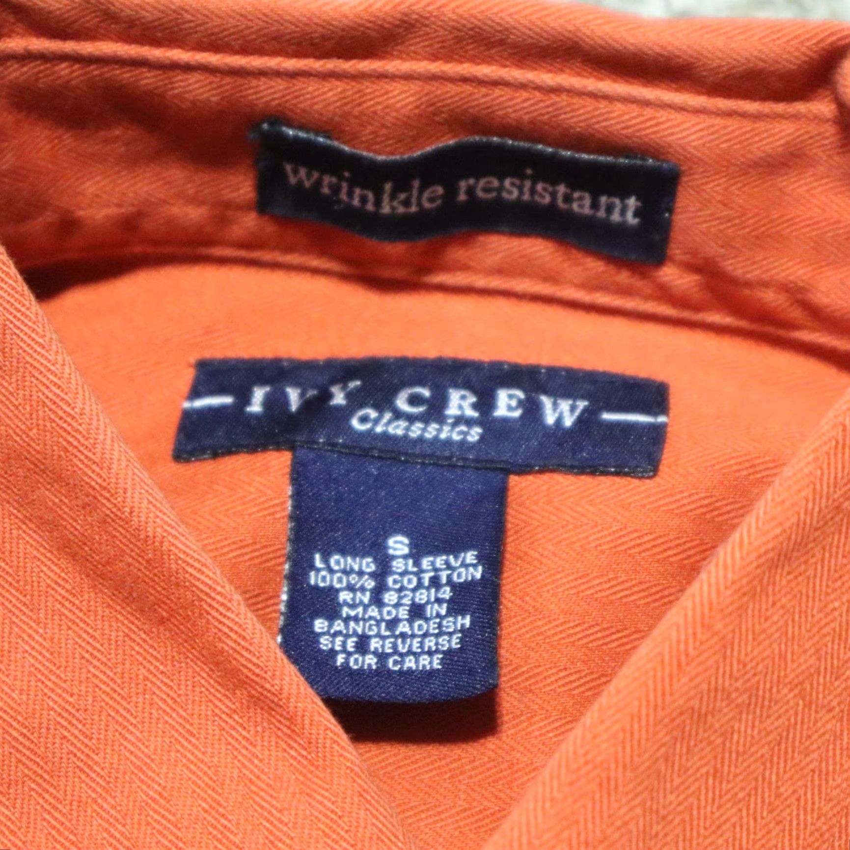 Vintage VINTAGE Ivy Crew Shirt Plaid Button-Up Long Sleeve Orange Men's Size S Small Size US S / EU 44-46 / 1 - 3 Thumbnail