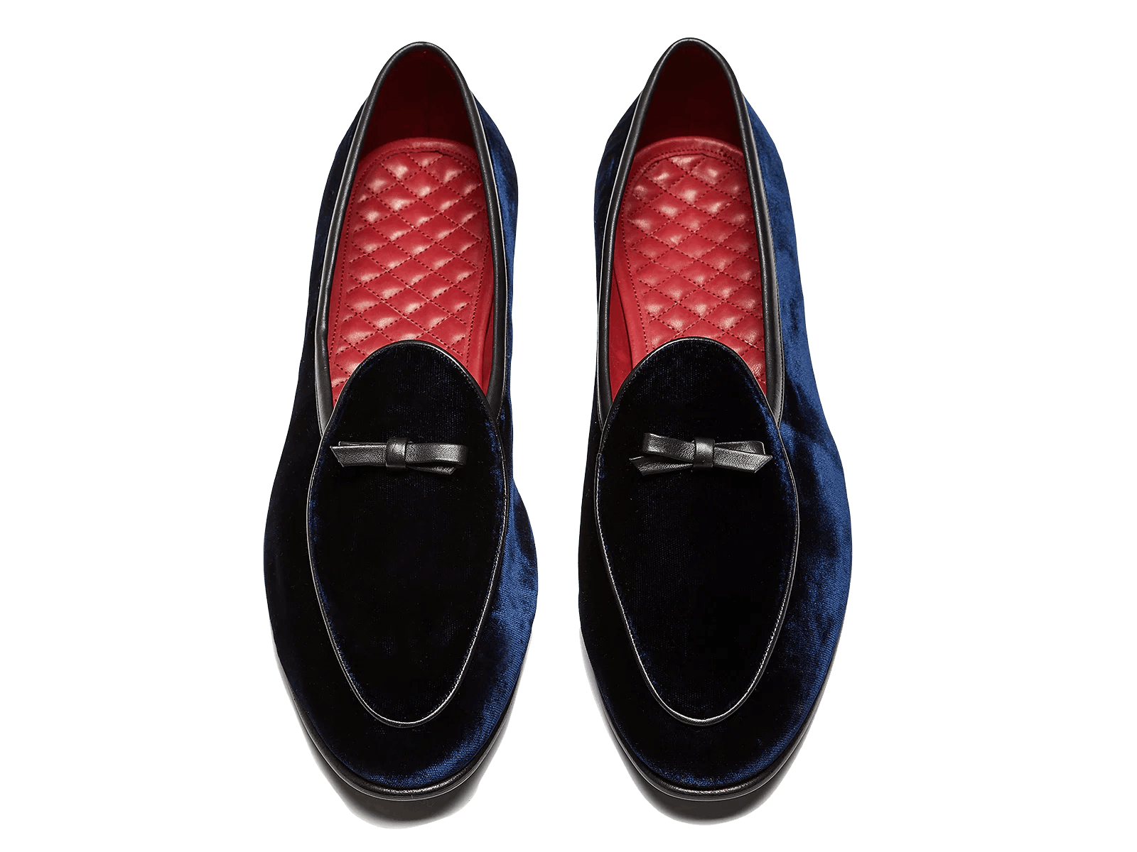 Baudoin & Lange o1tko10426 Sagan Bow Velvet Loafers in Dark Navy Size US 10 / EU 43 - 3 Thumbnail