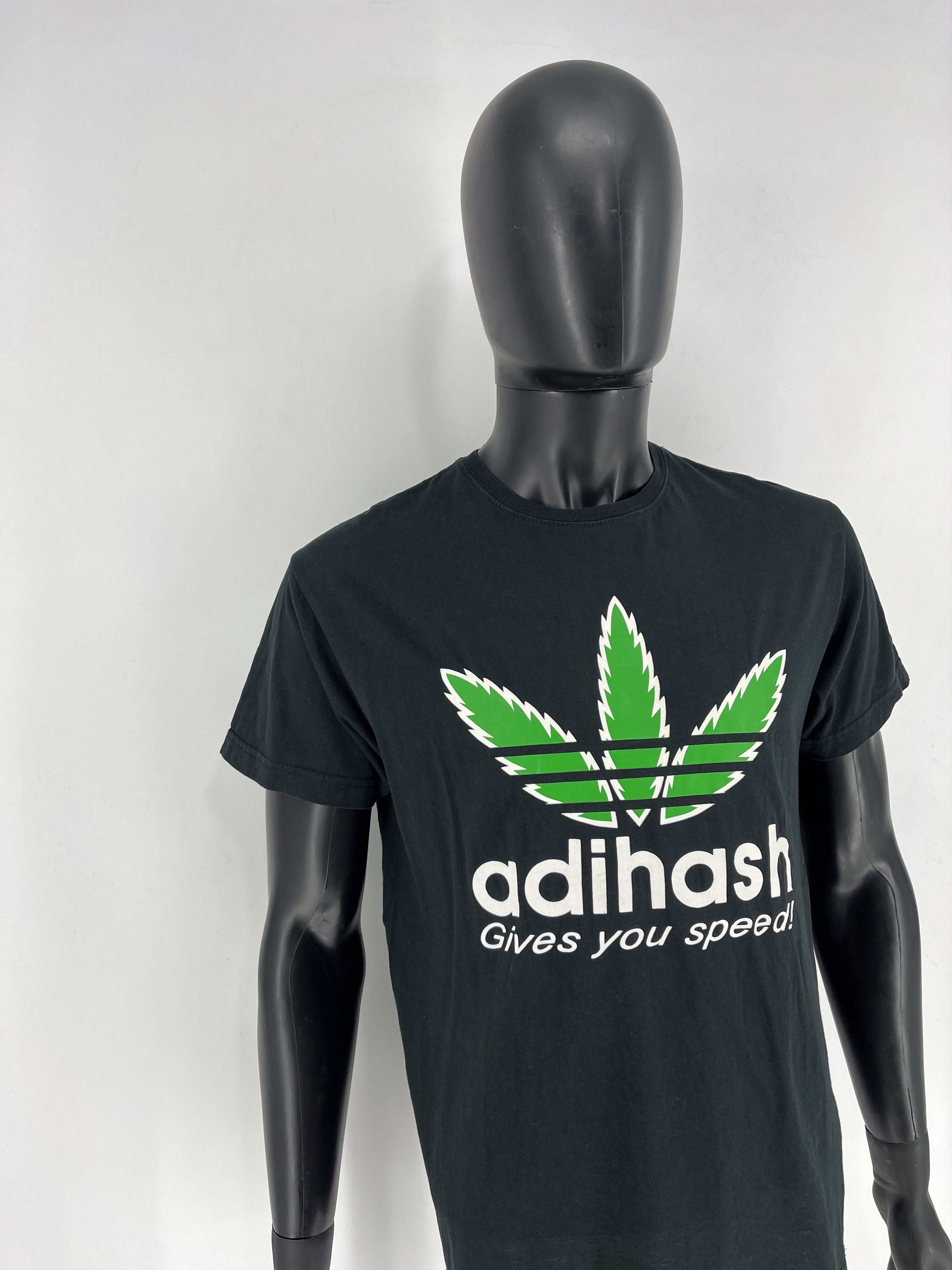 Vintage Vintage Y2K Adihash Gives You Speed Single Stitch T-shirt Size US L / EU 52-54 / 3 - 3 Thumbnail