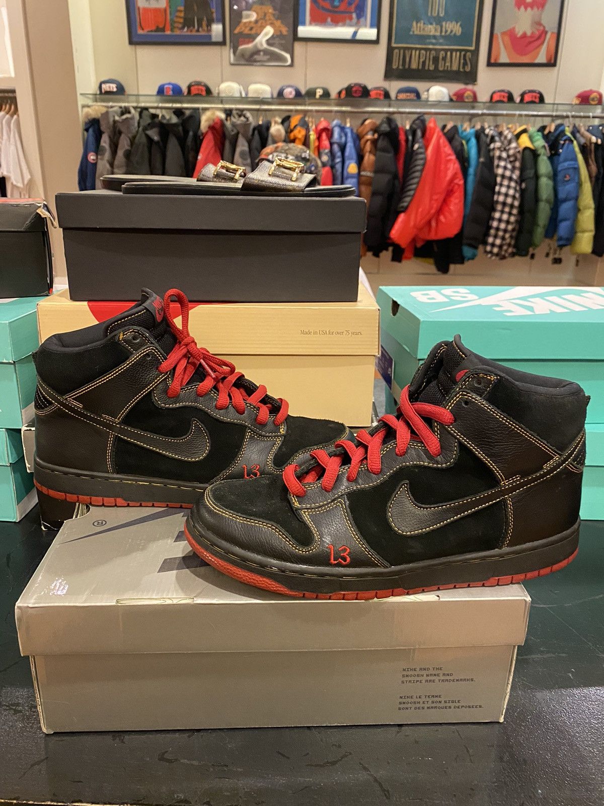 image of Nike Sb Dunk High Pro ‘Unlucky’ 9.5 Shoes in Black, Men's