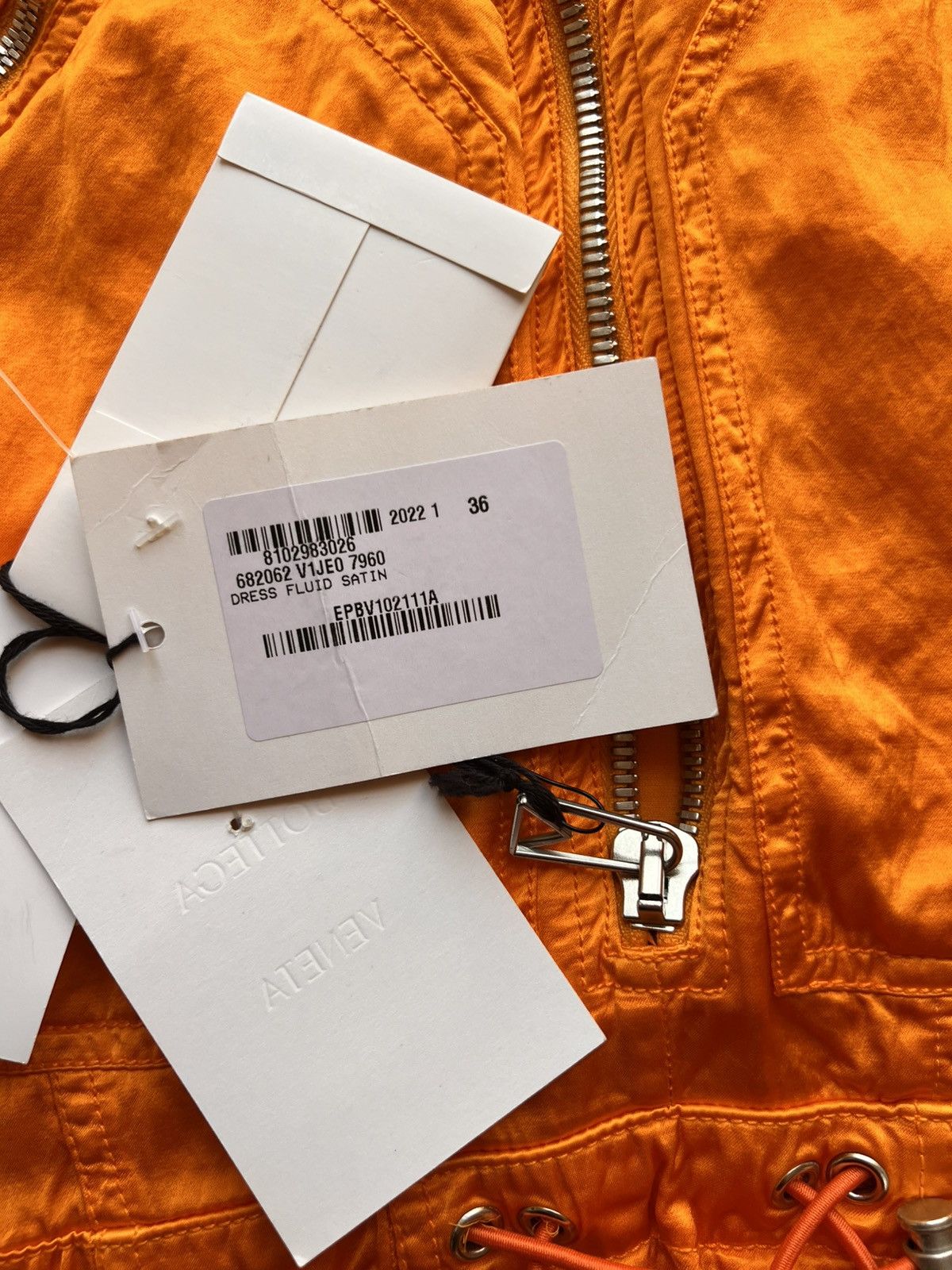Bottega Veneta XS -S Bottega Veneta Fluid Satin Parka Dress Orange 36 shirt Size XS / US 0-2 / IT 36-38 - 14 Thumbnail