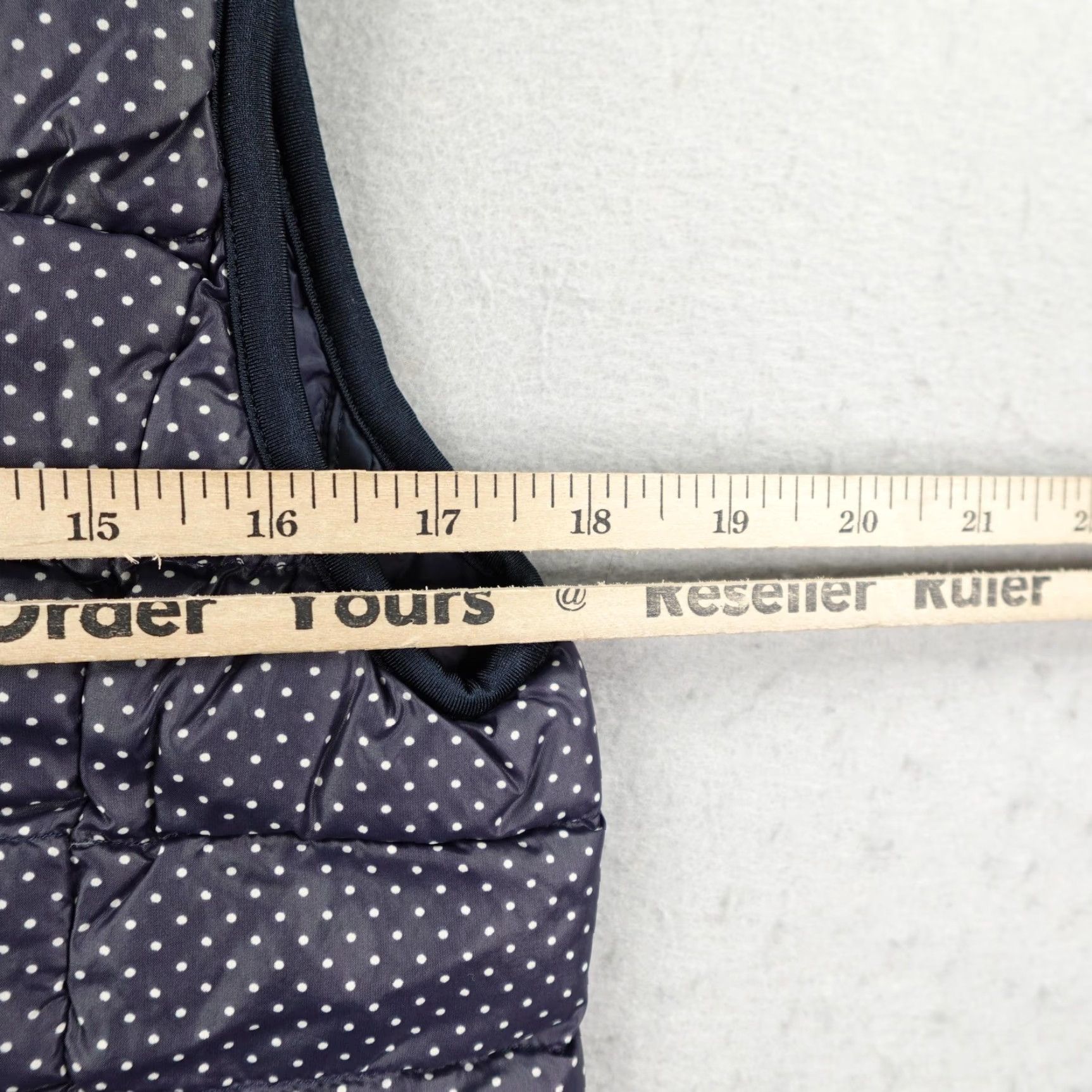 Uniqlo Uniqlo Down Puffer Vest Women’s Small Blue Polka Dot Insulated Lightweight Zip Up Size S / US 4 / IT 40 - 6 Thumbnail