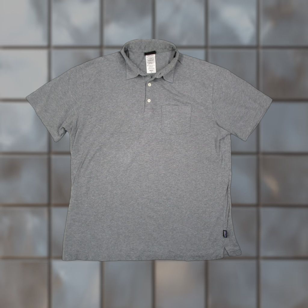 Patagonia PATAGONIA Shirt Men XL Gray SQUEAKY CLEAN pocket polo Organic Cotton Golf Casual Travel Size US XL / EU 56 / 4 - 1 Thumbnail