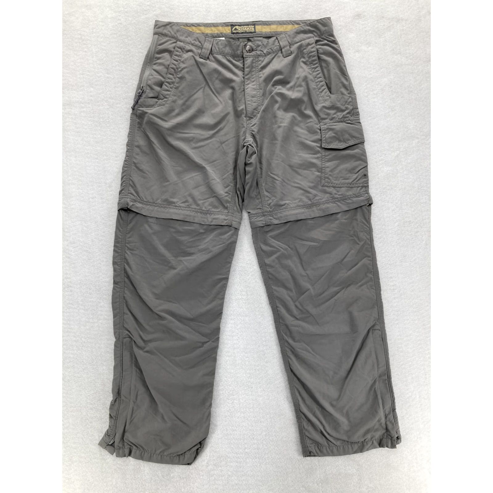 Mountain Khakis VINTAGE? No. Mountain Khakis Pants Mens 36x32 Gray Granite Creek Convertible Zip Off Hiking Size US 36 / EU 52 - 2 Thumbnail