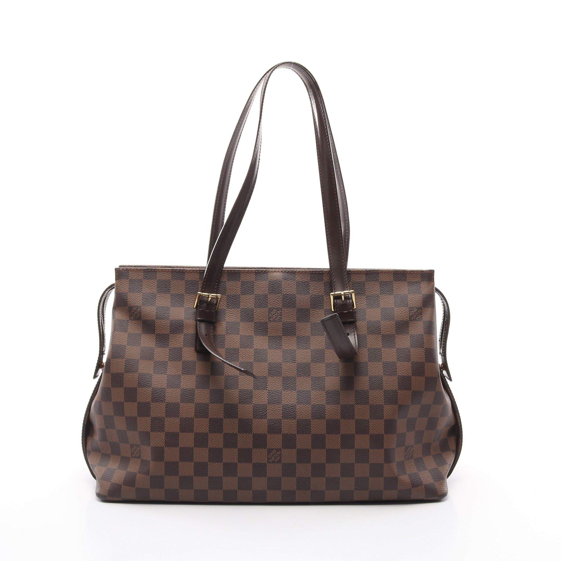 Louis Vuitton Louis Vuitton Chelsea Damier Ebene Shoulder Bag Tote Leather Brown Size ONE SIZE - 1 Thumbnail