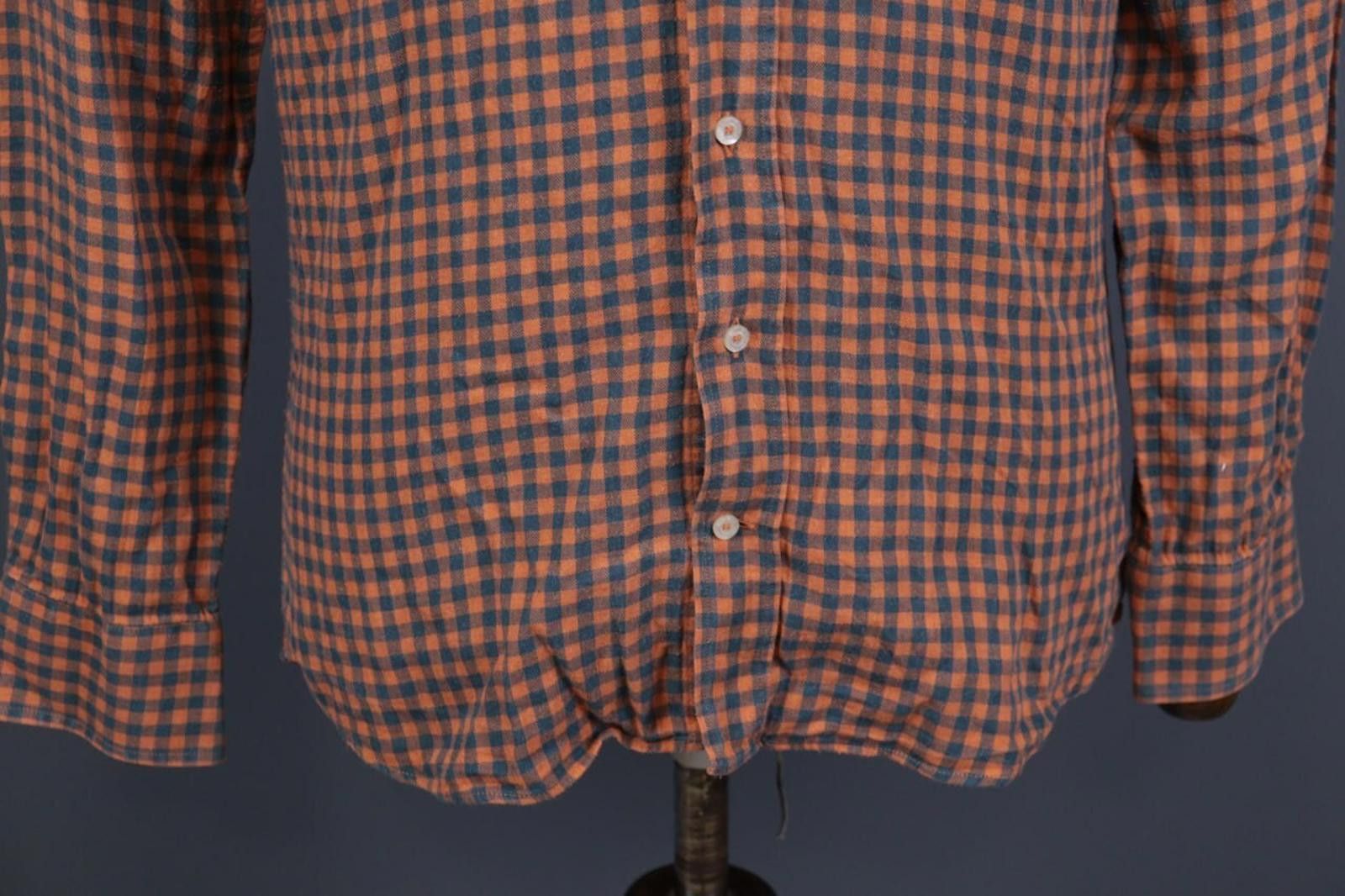 Etro Etro Milano Brown Check Button Down Shirt Size 39 Size US M / EU 48-50 / 2 - 3 Thumbnail