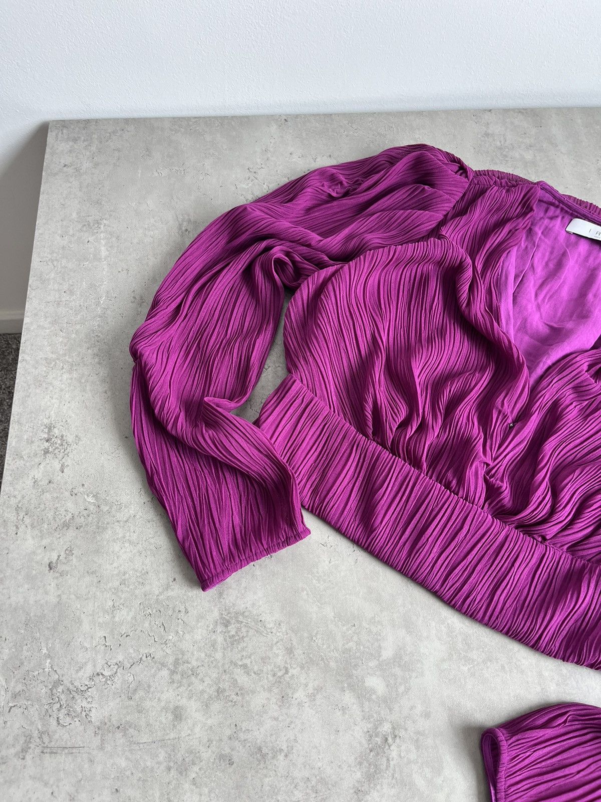 Iro IRO Amili Cropped Plissé-mesh Top Size XS / US 0-2 / IT 36-38 - 5 Thumbnail