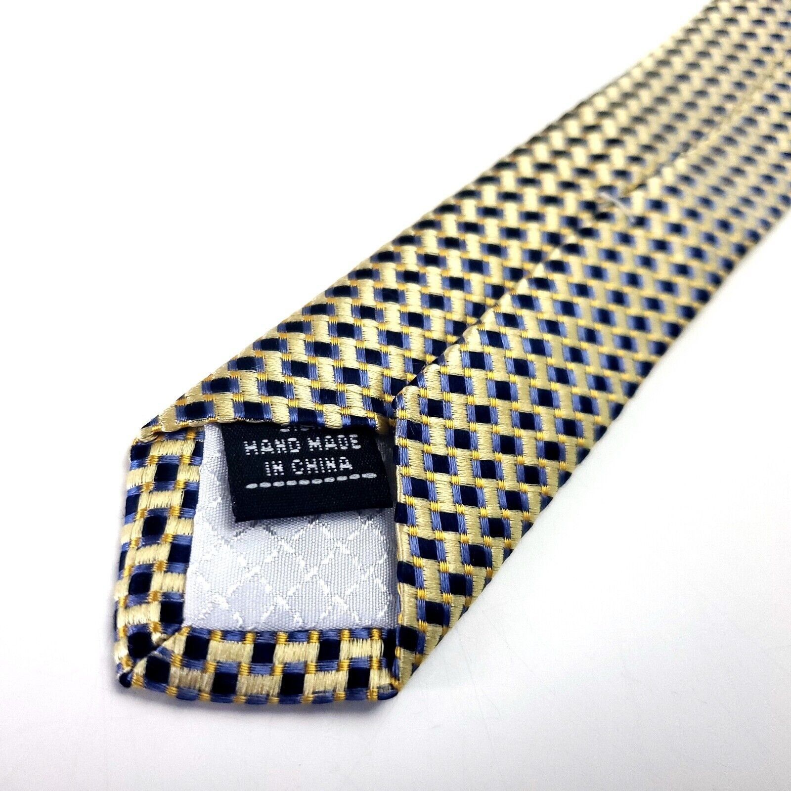 Jones New York Jones New York Beige Silk Tie Woven Micro Check Size ONE SIZE - 5 Thumbnail