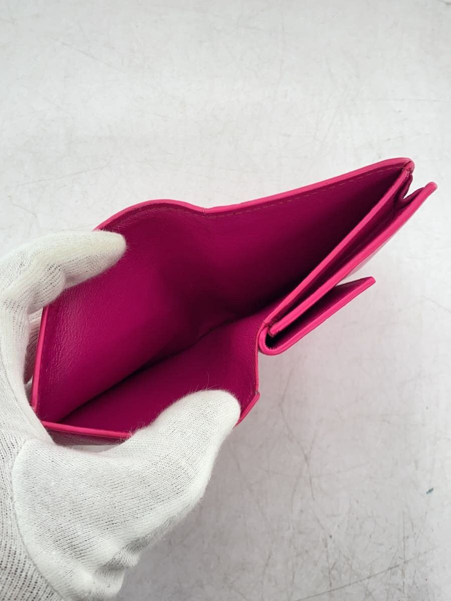 Balenciaga Balenciaga Leather Tri-Fold Wallet Pink Size ONE SIZE - 7 Thumbnail