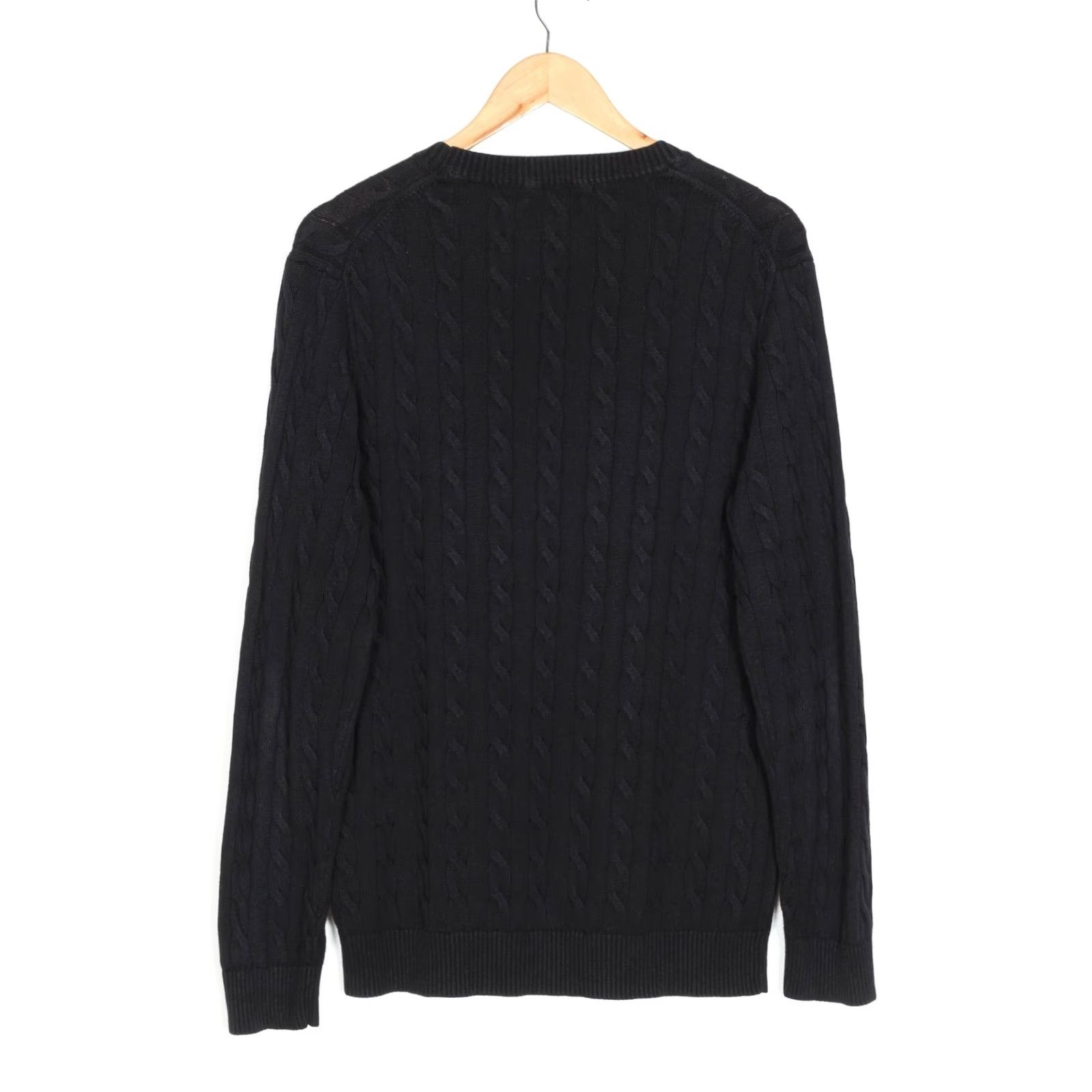 Gant GANT Jumper Sweater Men L Crew Neck Cable Knit Cotton Dark Blue VR3257 Size US L / EU 52-54 / 3 - 3 Thumbnail