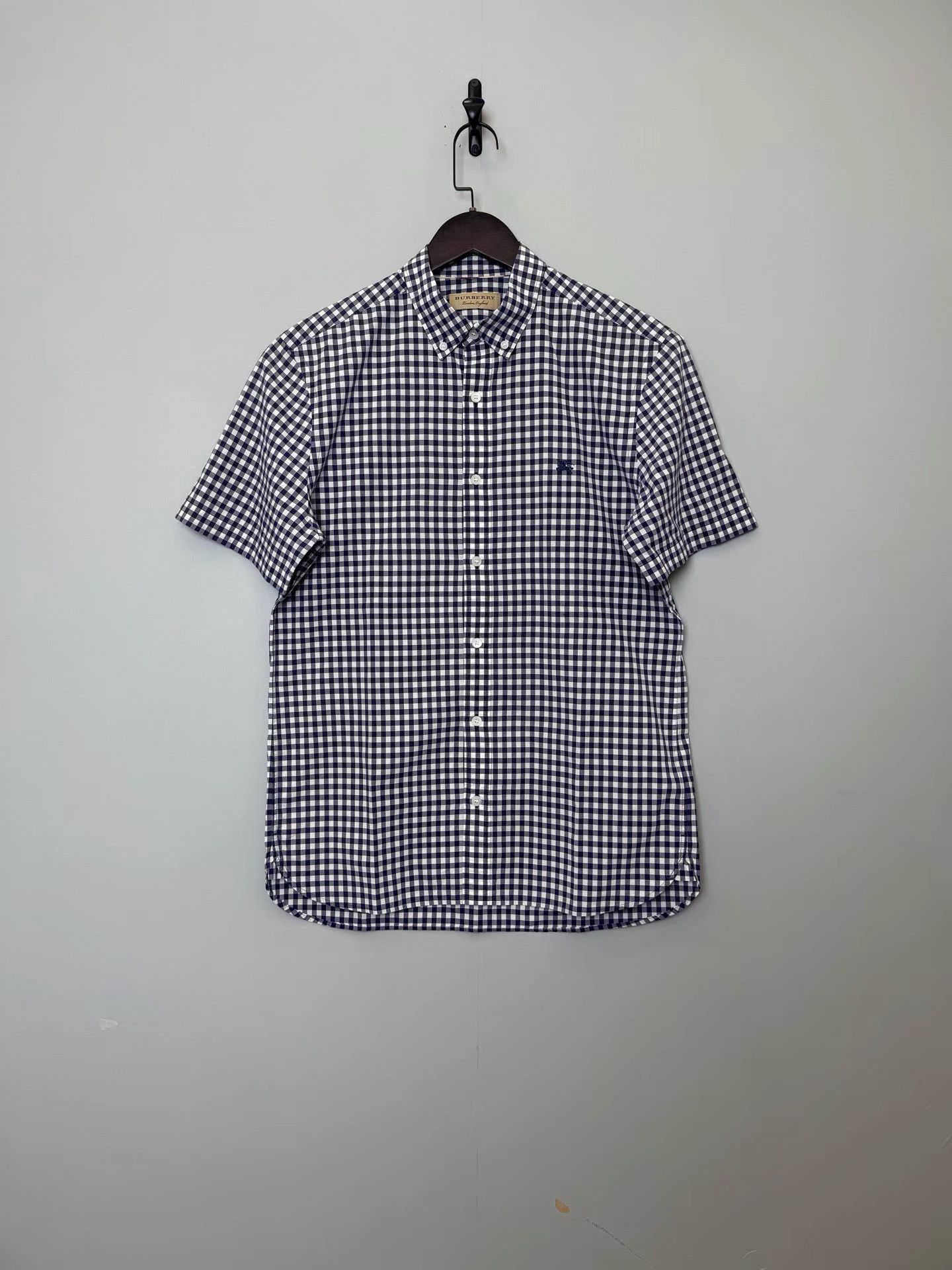 Burberry Burberry Check Knight Embroidered Short Sleeve Shirt K36 Size US M / EU 48-50 / 2 - 1 Thumbnail