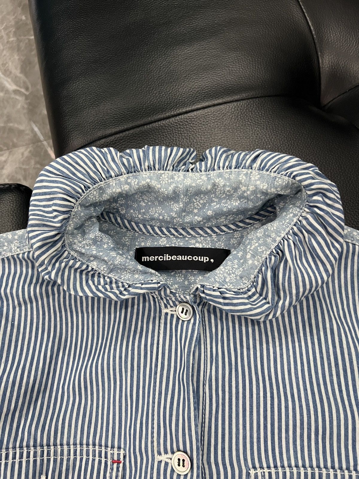 mercibeaucoup mercibeaucoup, Stripe Patchwork Button Shirt Size US S / EU 44-46 / 1 - 4 Thumbnail