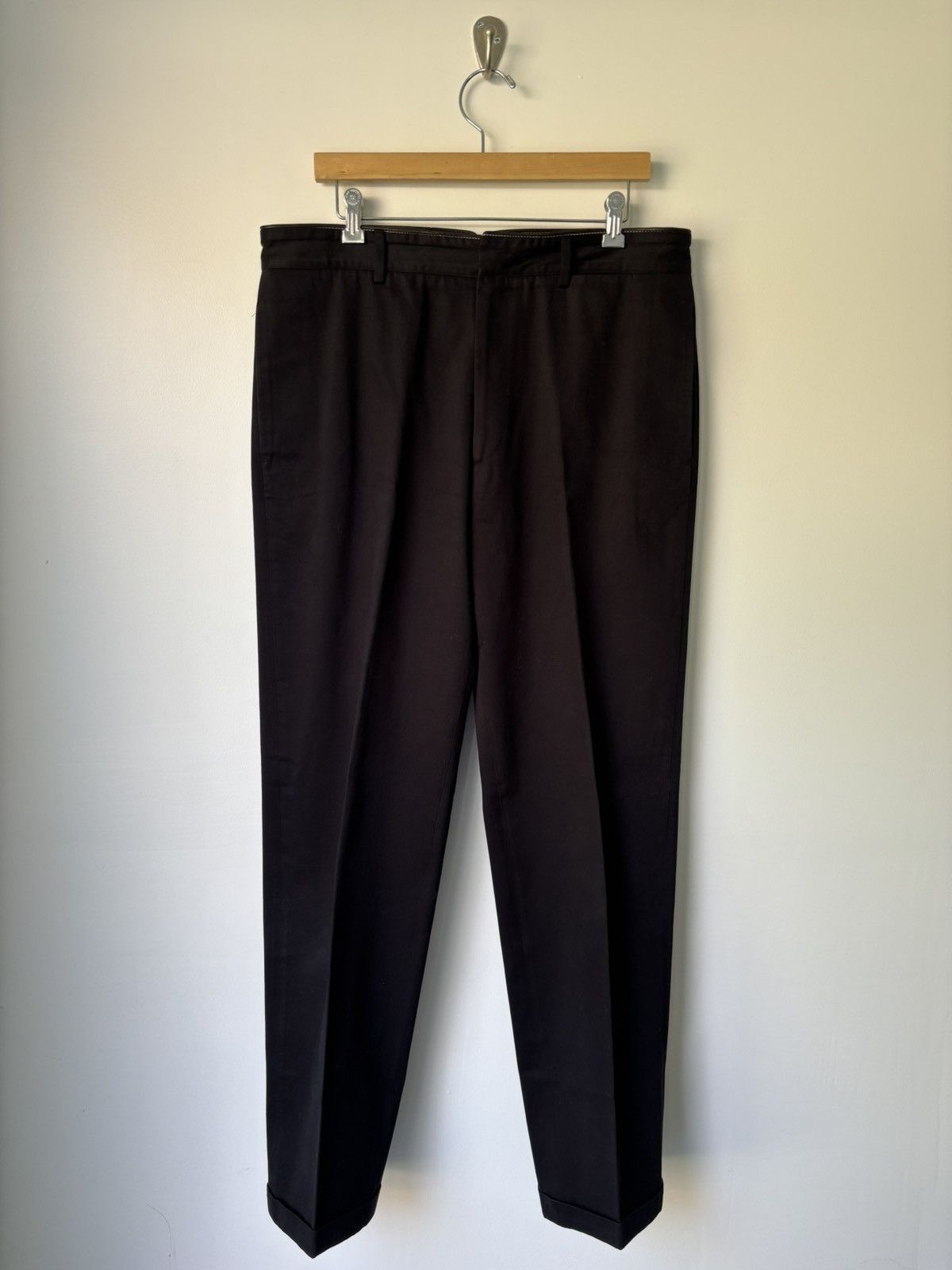 Hermes Vintage Hermes Leather Trimmed Trouser Size US 35 - 1 Thumbnail
