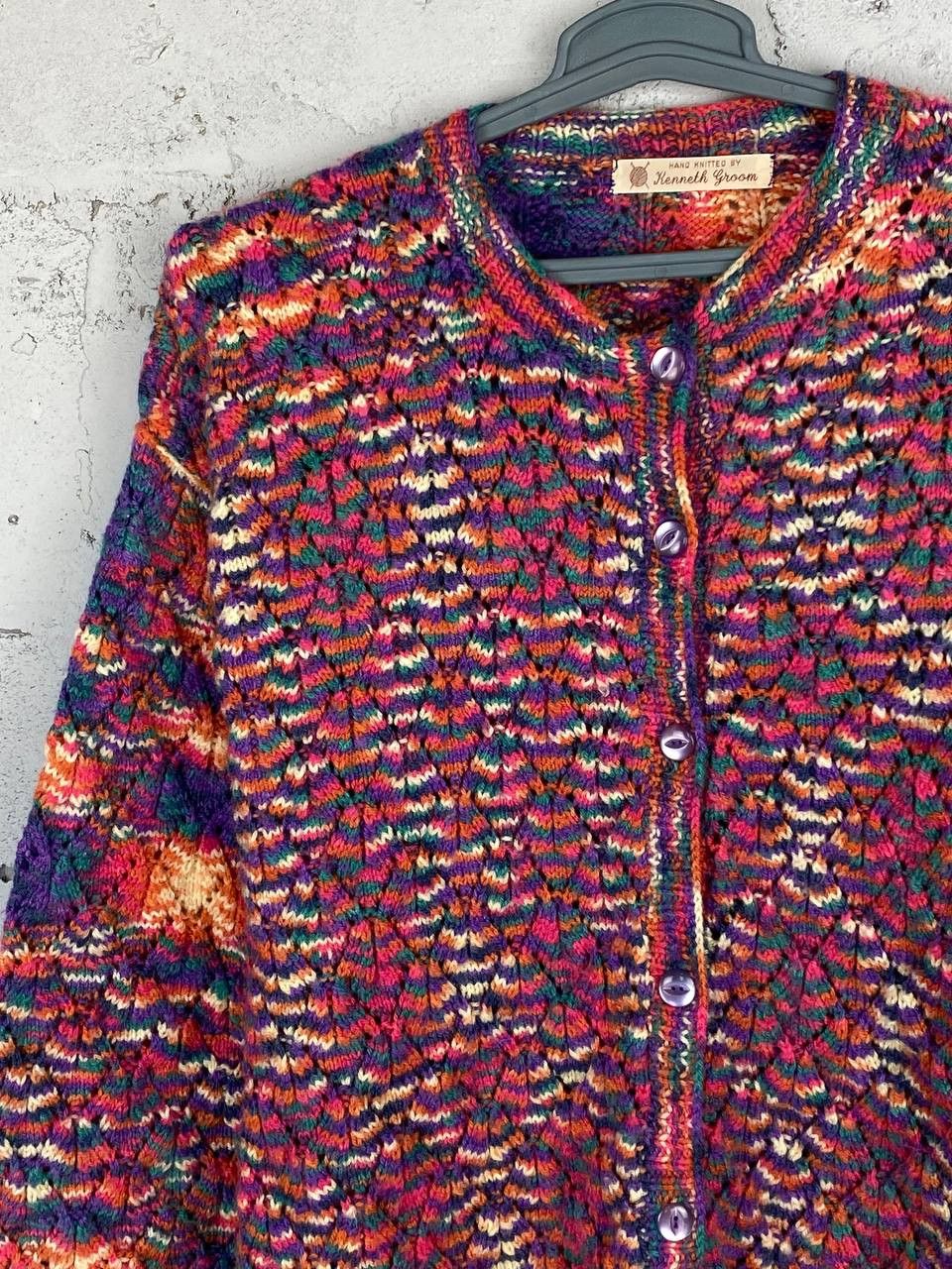 Vintage Point Vintage Hand Knitted Grandpa Sweater Coogi style Size US M / EU 48-50 / 2 - 2 Thumbnail