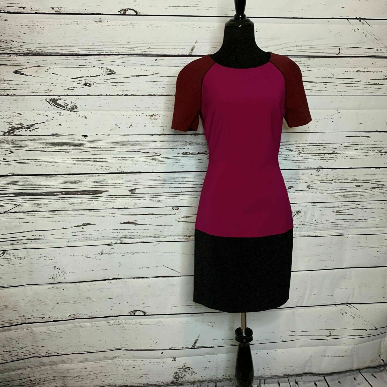 Jonathan Simkhai Purple Black Color Block Cocktail Dress 2